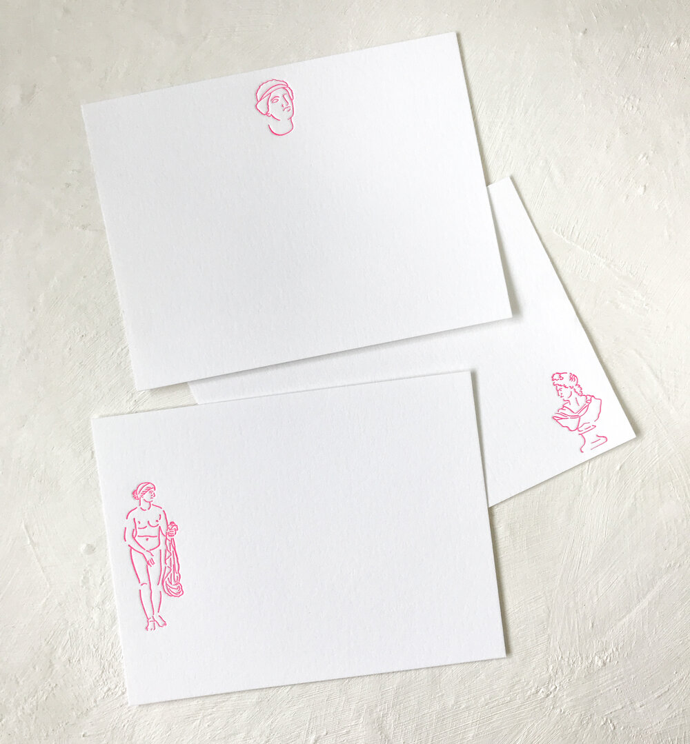 Letterpress Flat Notecards Stationery — Big Wave Paper - Custom Letterpress  & Design
