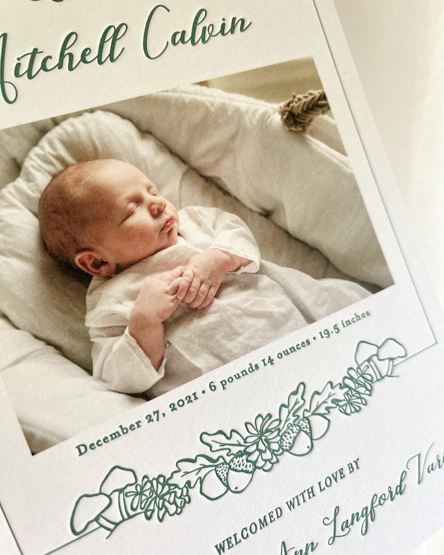 The first thing I designed post design school was a birth announcement. Still doing it 14 years later. 

I hope you think of me when you have a life event to celebrate 💕