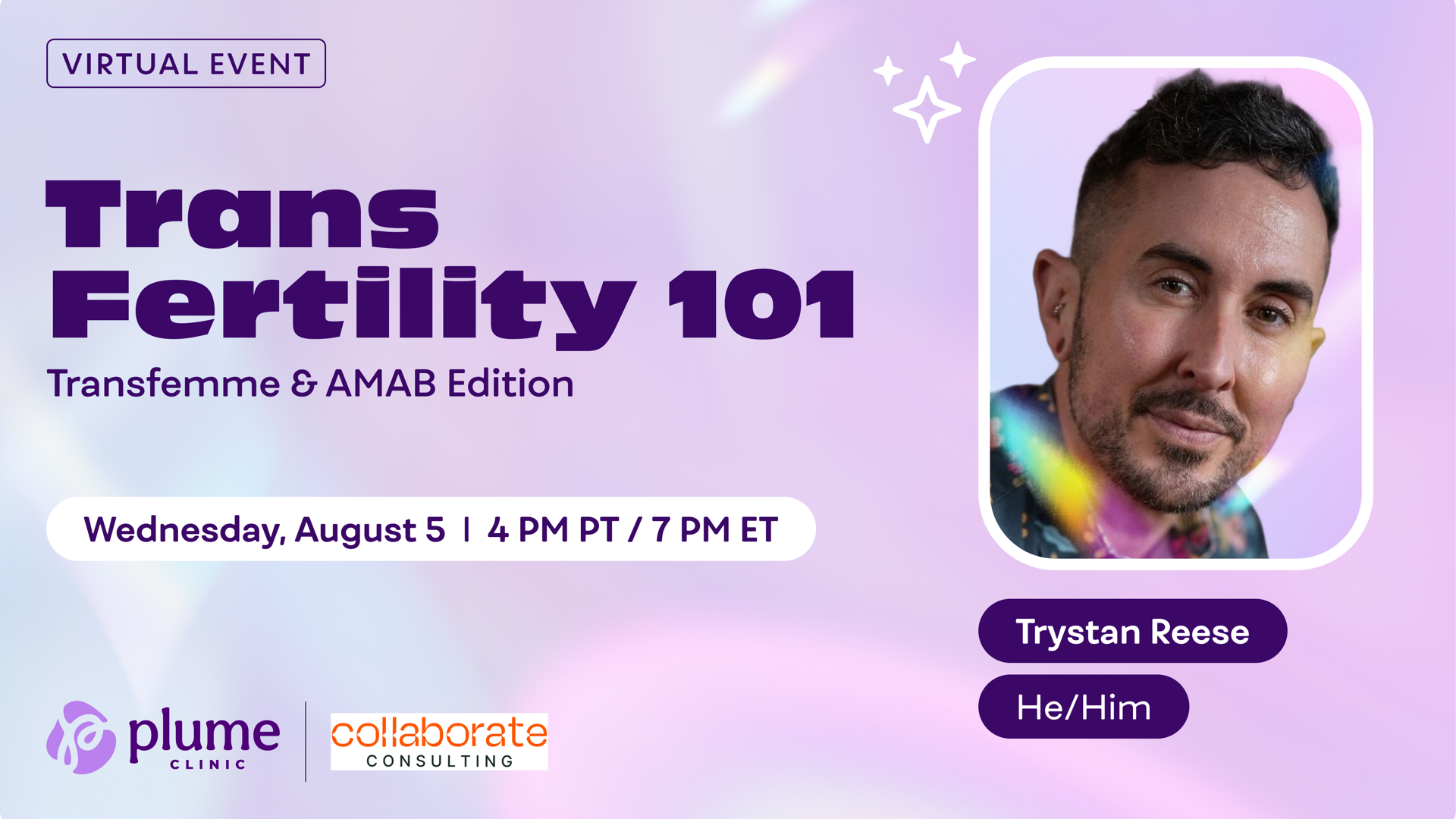 Plume Clinic Sponsored Webinar: Trans Fertility 101: Transfemme & AMAB Edition