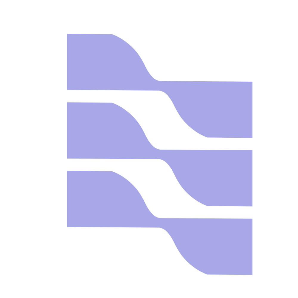 Geometric drawing of an outline square with sections divided by vertical, horizontal, and half circle lines.