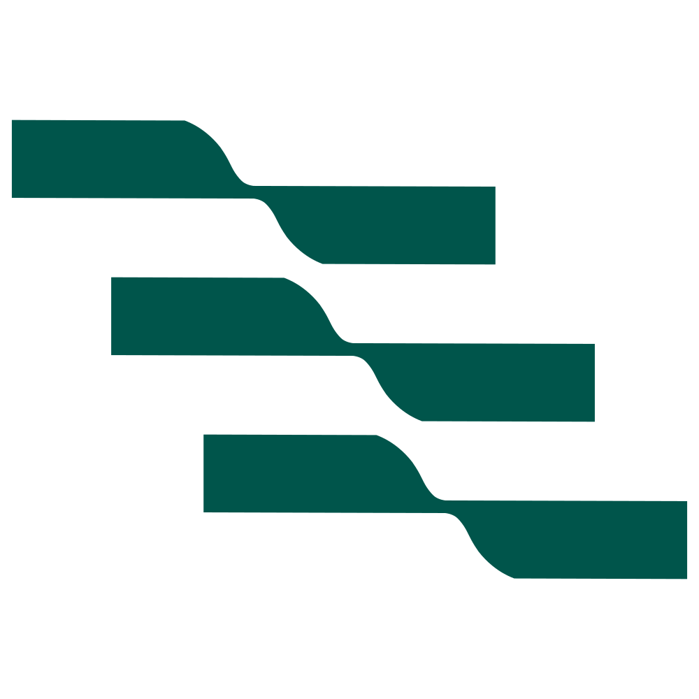 Geometric drawing of an outline square with sections divided by vertical, horizontal, and half circle lines.