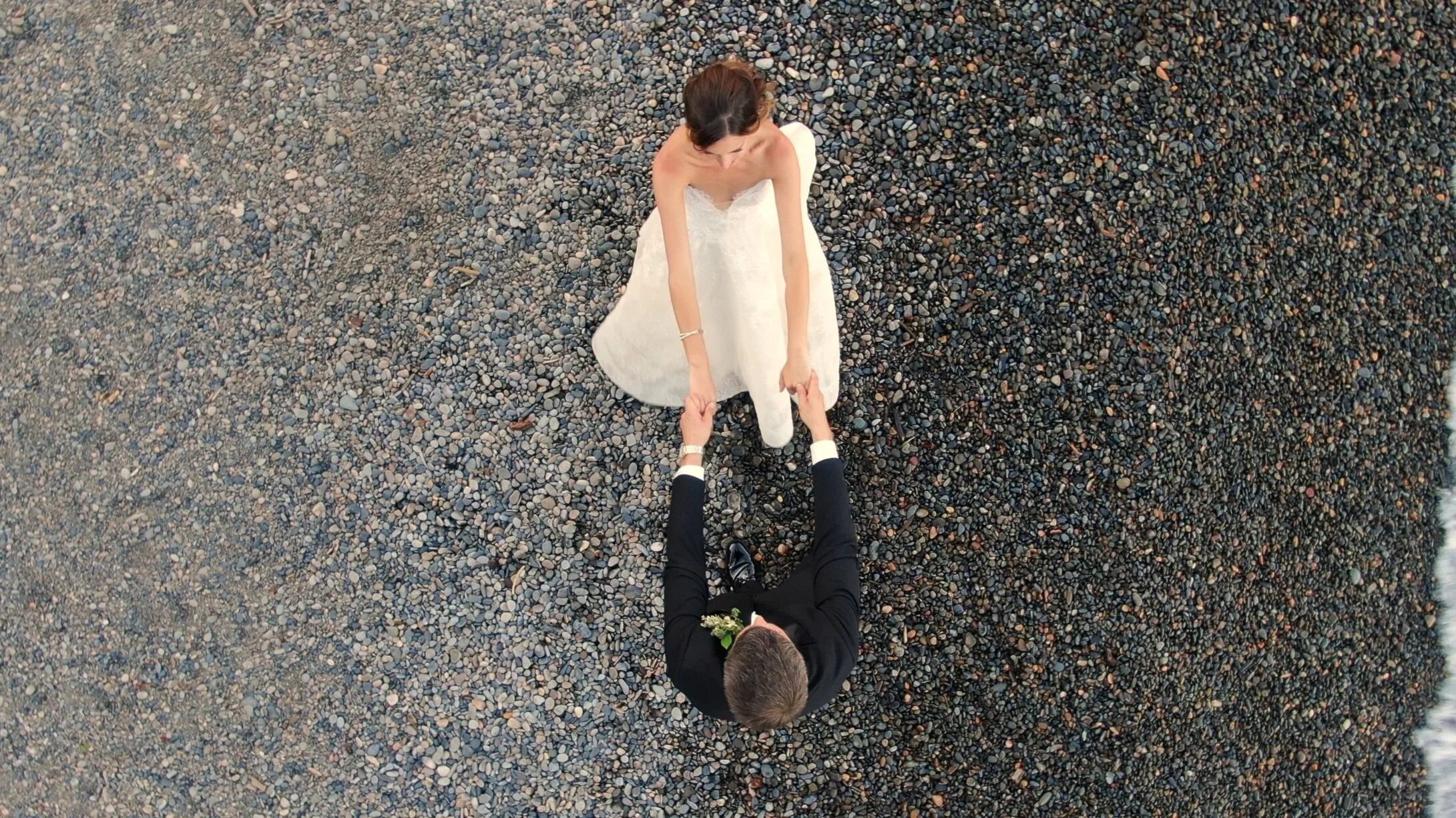 Aerial view from The Best Man Films wedding collection