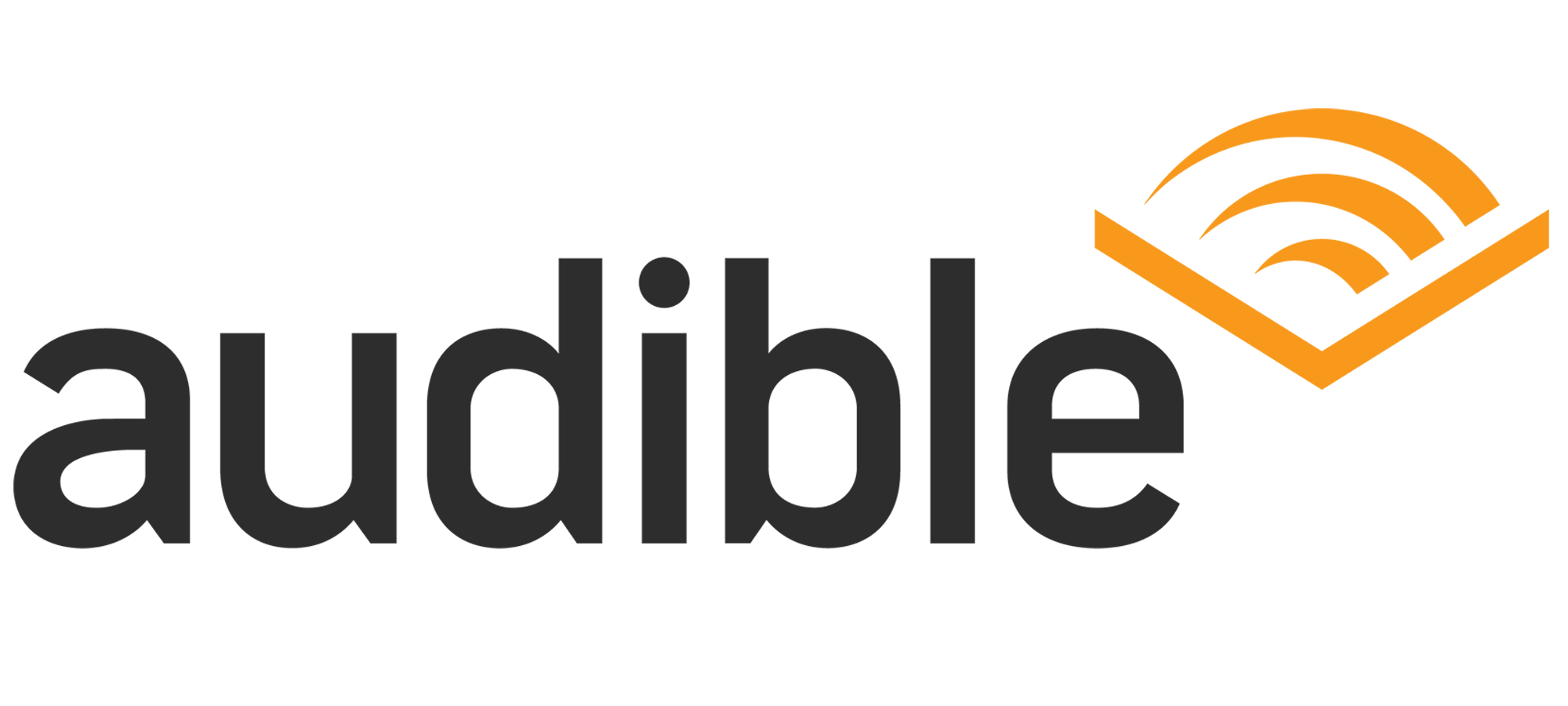 Audiobie logo with text 'audiobie' and abstract orange icon resembling sound waves.