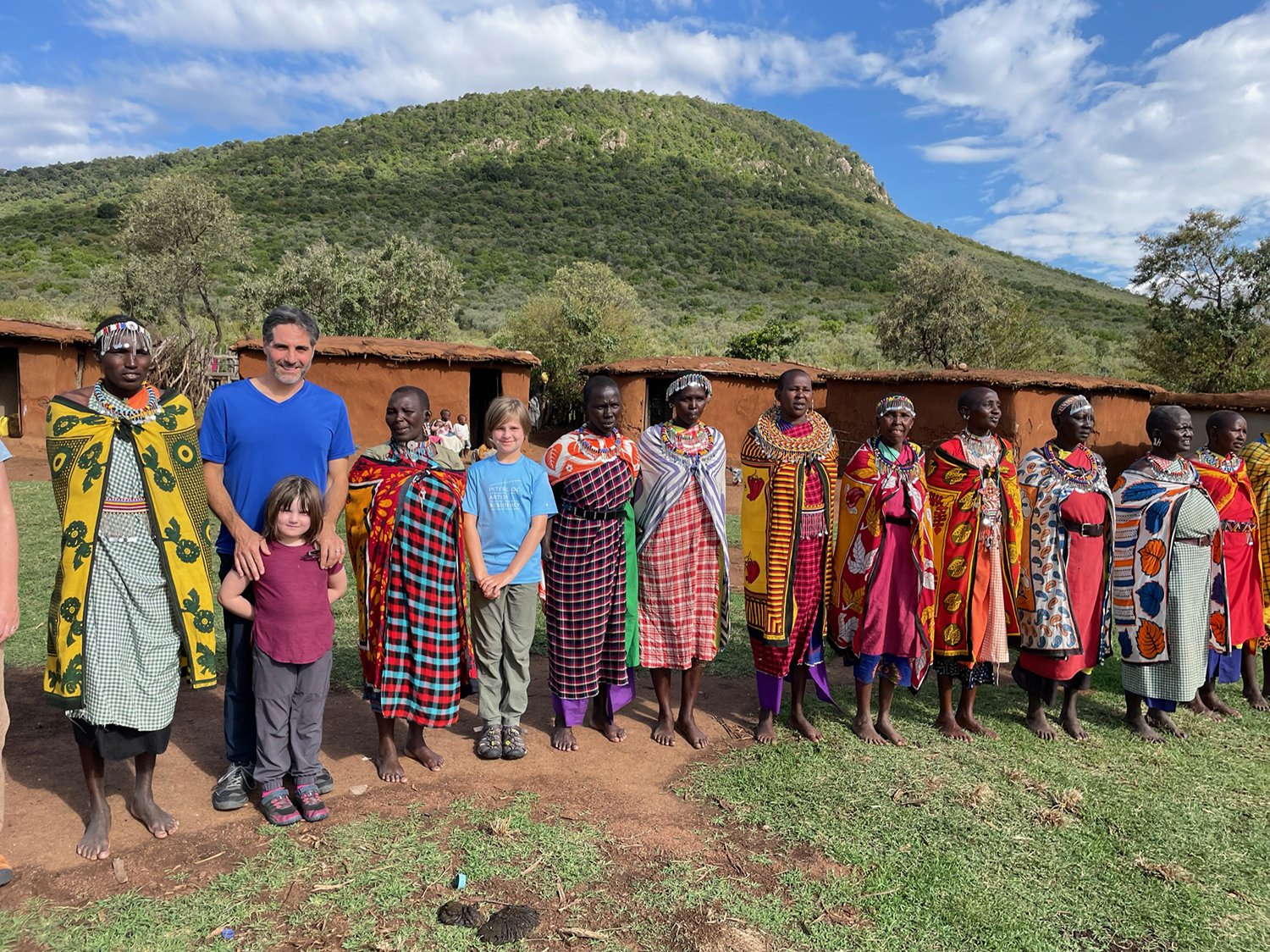 At the Masai village
