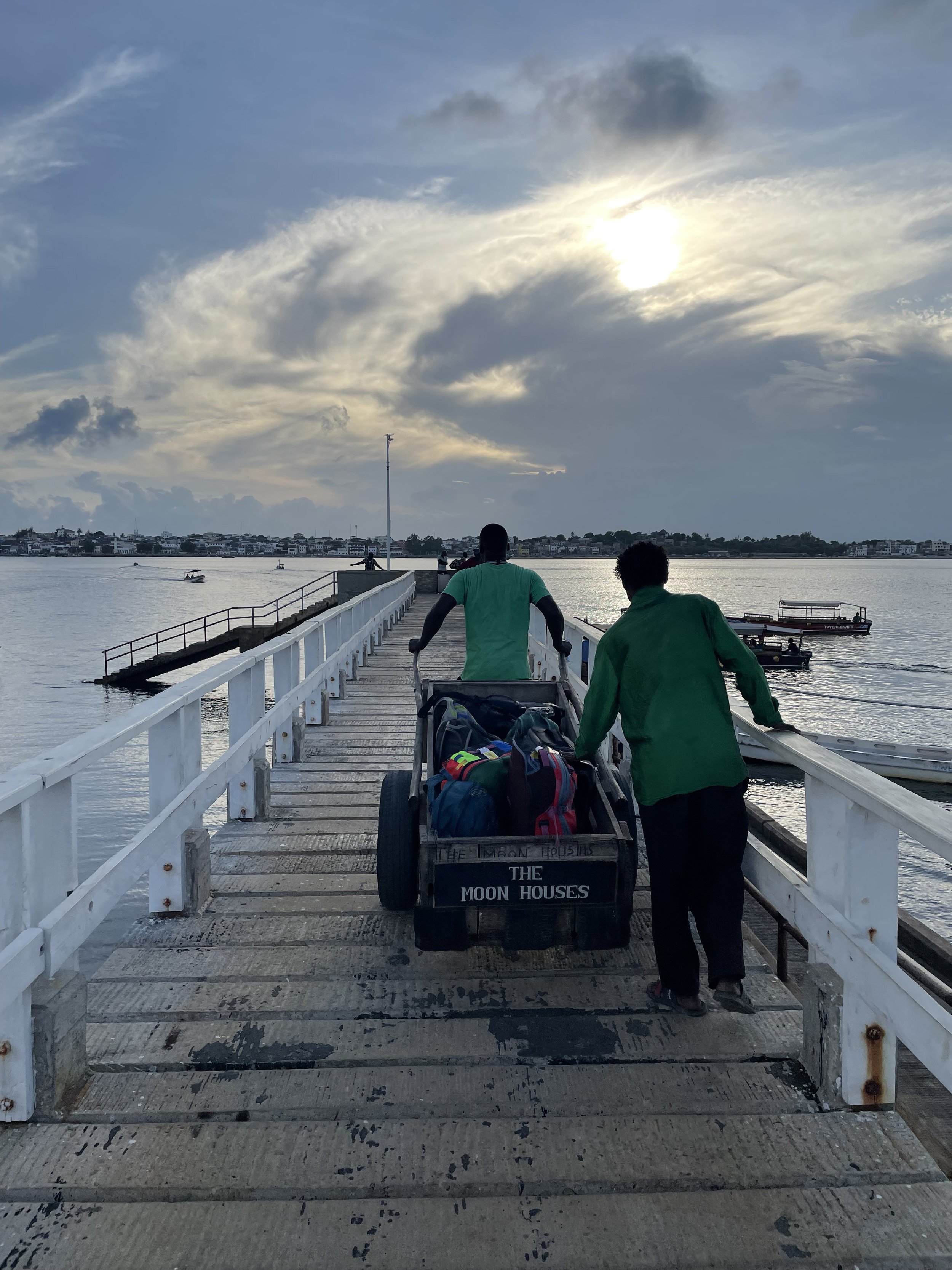 A ride from the Lamu airport requires a boat