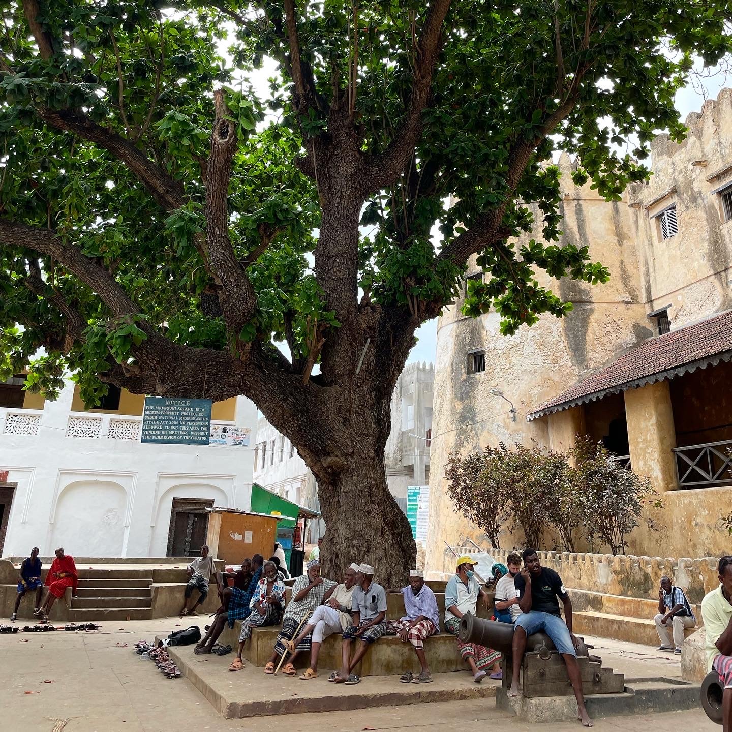 the square in front of Lamu Fort