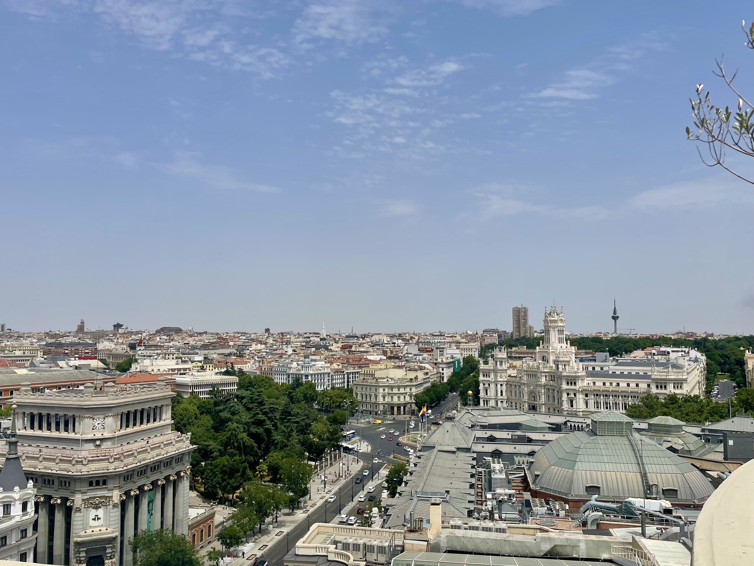 A sweltering Madrid from a rooftop restaurant