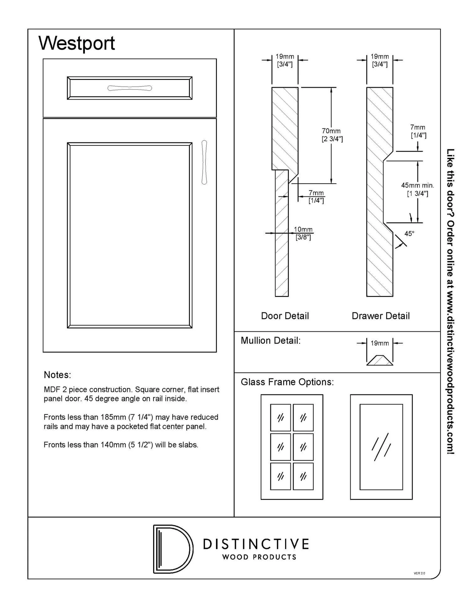 Westport MDF Door Designs Distinctive Wood Products
