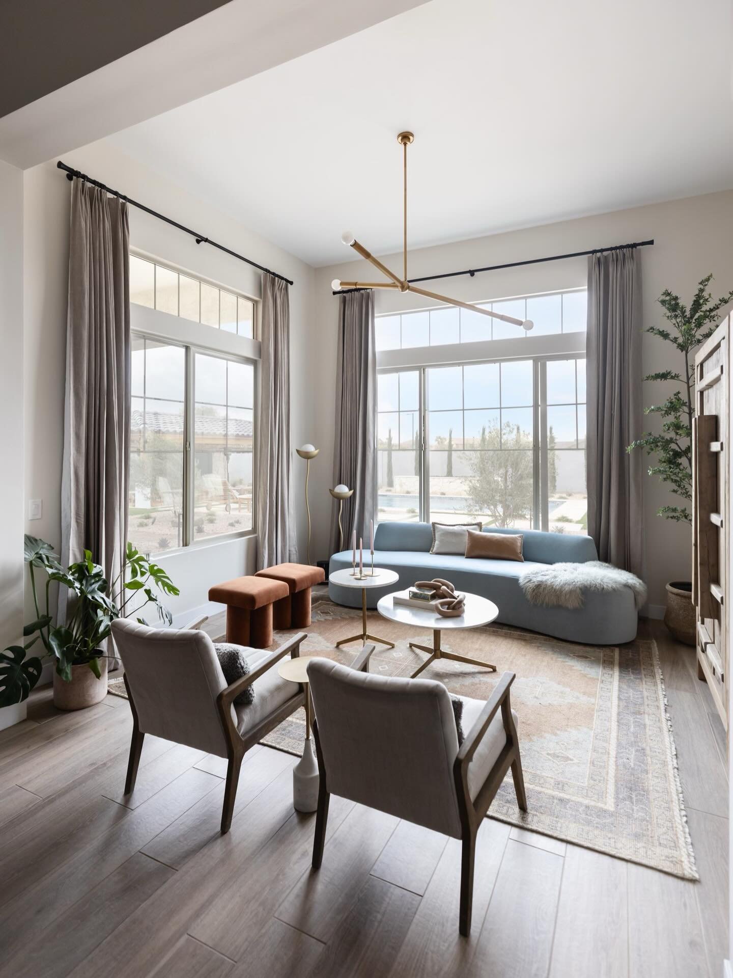 Another view from this home&mdash;and a great example of designing for how families actually live.
The builder model included both a formal and informal dining room, but instead of doubling up, we reimagined the informal space into a sunny sitting ro