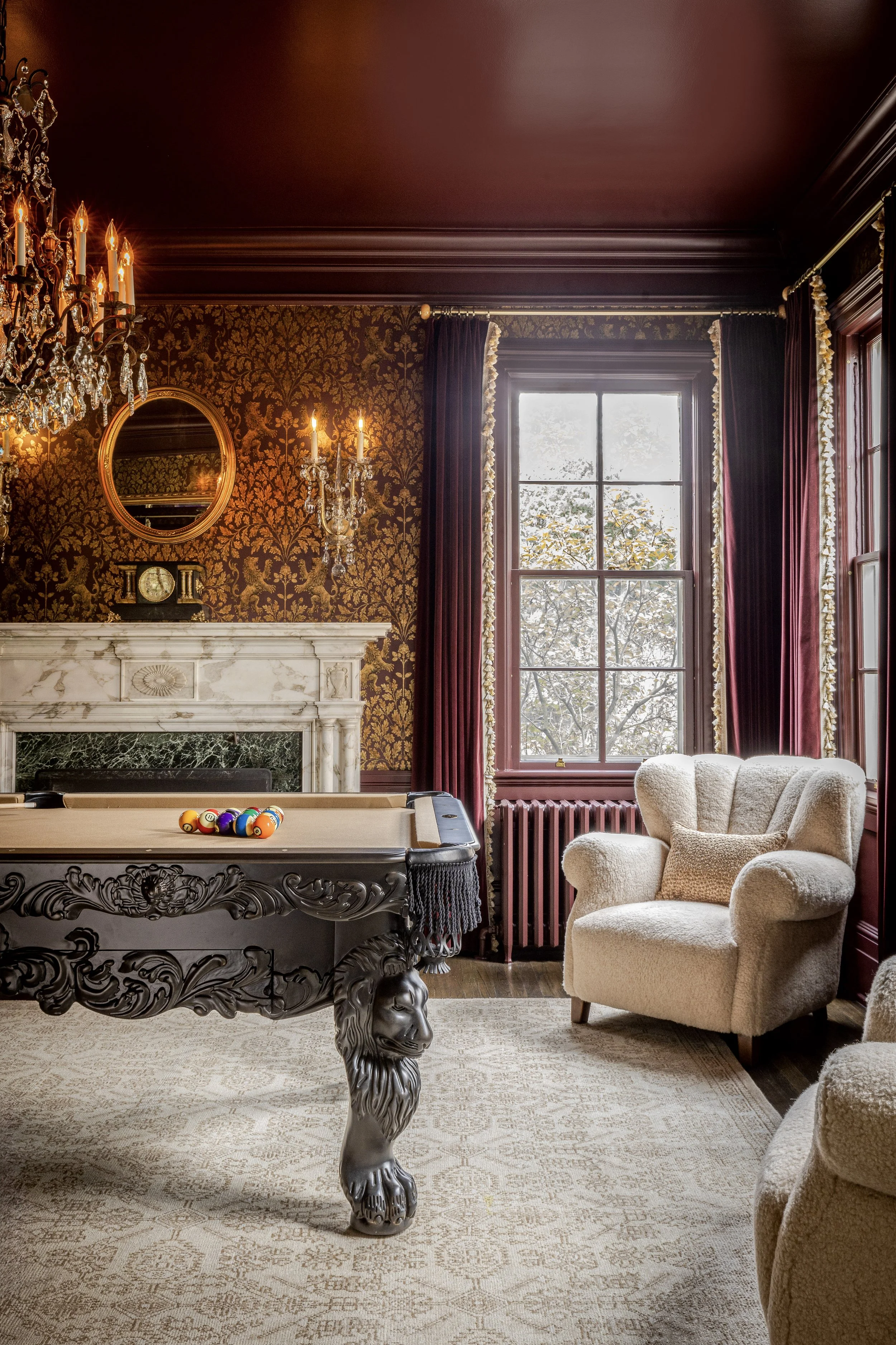 Opulent Billiard Room in Historic St. Paul home by Studio Lu