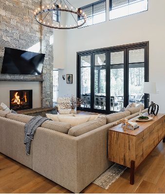 Modern mountain home design in Truckee by Studio Lu