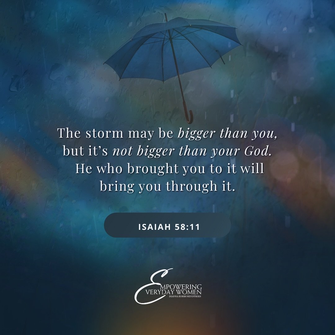 That storm may feel too strong. That trial may seem too heavy. But it is no match for your God.

God is guiding you right now. He is refreshing you when you feel empty. He is restoring the strength you thought was gone. 

You will not perish in this 