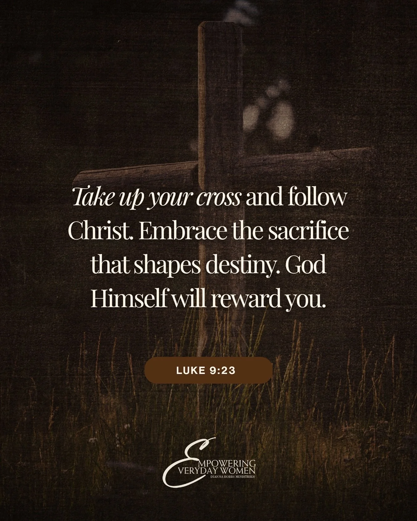 Following Jesus isn&rsquo;t cheap. It costs comfort, convenience, and sometimes relationships. But the reward is destiny fulfilled and eternal glory. 

Jesus said in Luke 9:23, &ldquo;Whoever wants to be my disciple must deny themselves and take up t