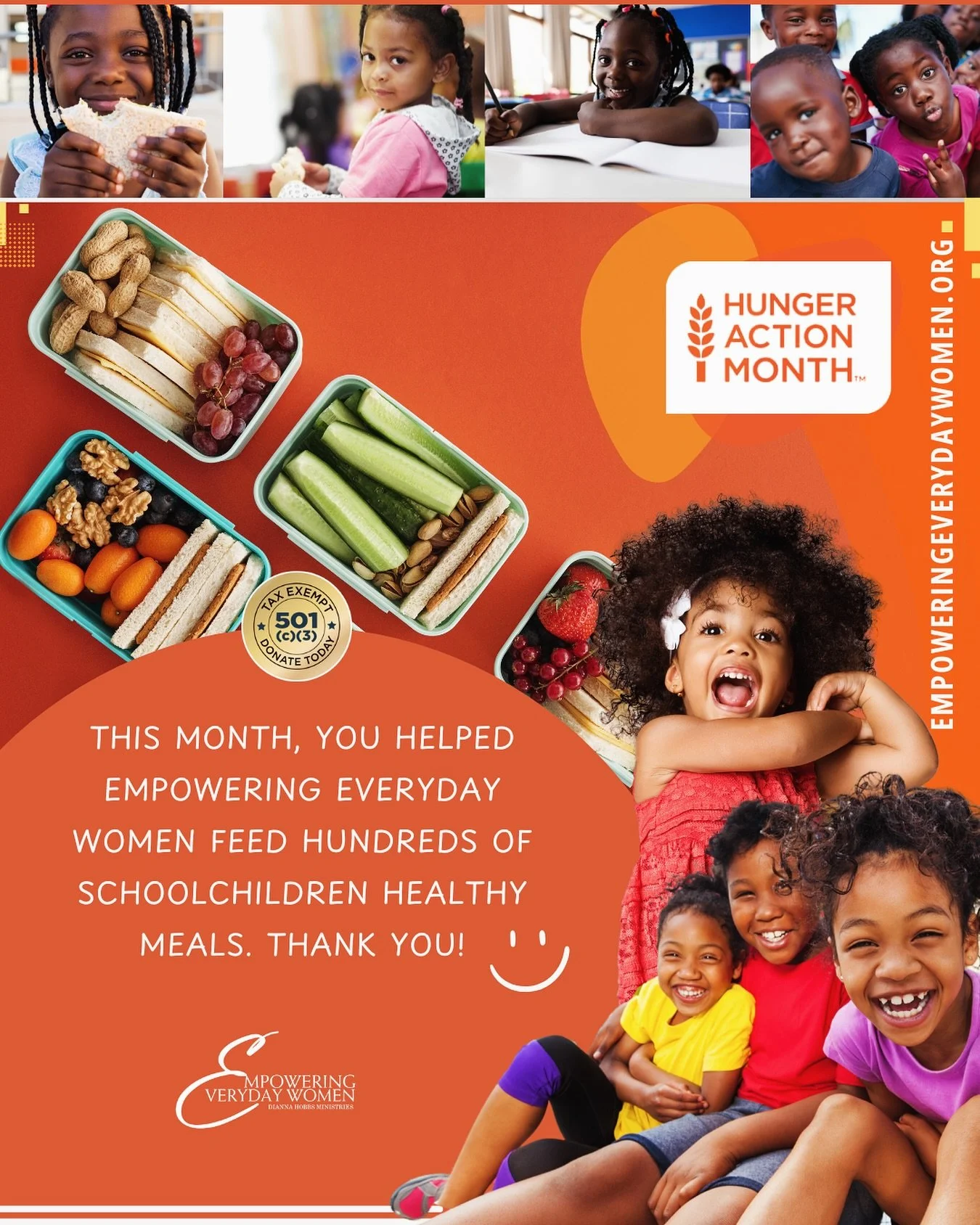 Because of your generosity during Hunger Action Month, hundreds of children received nourishing meals this September. 💛

Every gift, every prayer, every act of kindness made a difference. Together, we are not just feeding bodies, we are fueling hope