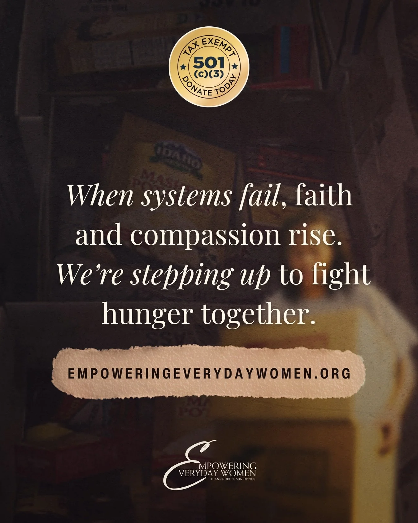 When systems fail, faith and compassion rise. 

Even in times of government shutdowns and uncertainty, we refuse to turn away from those in need. 

Scripture reminds us, &ldquo;Let our people learn to devote themselves to good works, so as to help ca
