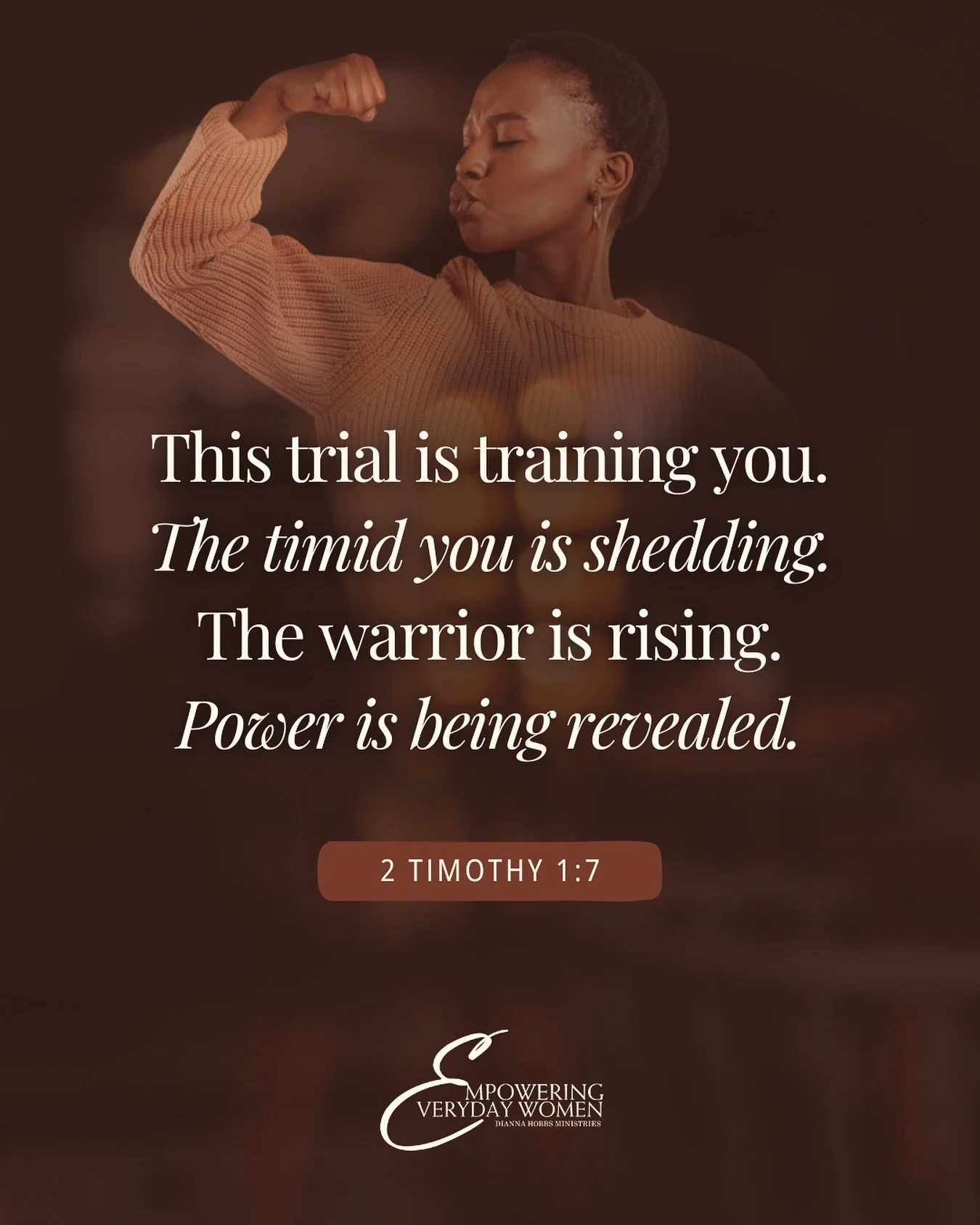 This trial isn&rsquo;t breaking you, it&rsquo;s building you.

What feels like pressure is actually preparation. God is using this season to help you shed the outer layers of timidity, passivity, and fear, revealing the warrior within. You&rsquo;ve c