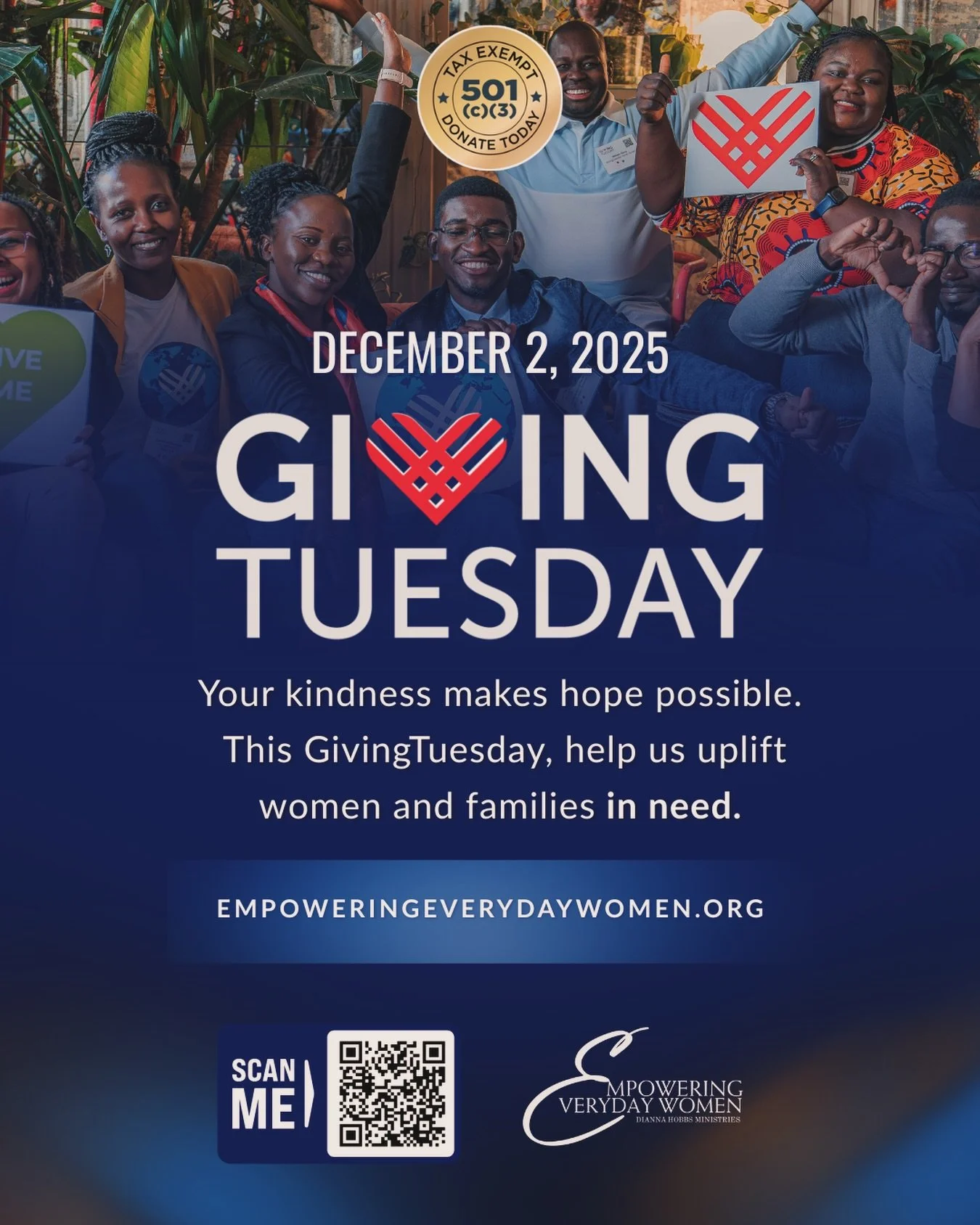 Some seasons stretch us in ways we never expected, yet God continues to give us strength to serve. 

This GivingTuesday, we&rsquo;re inviting you to help us uplift women and families who are counting on hope, compassion, and support.

Your kindness t