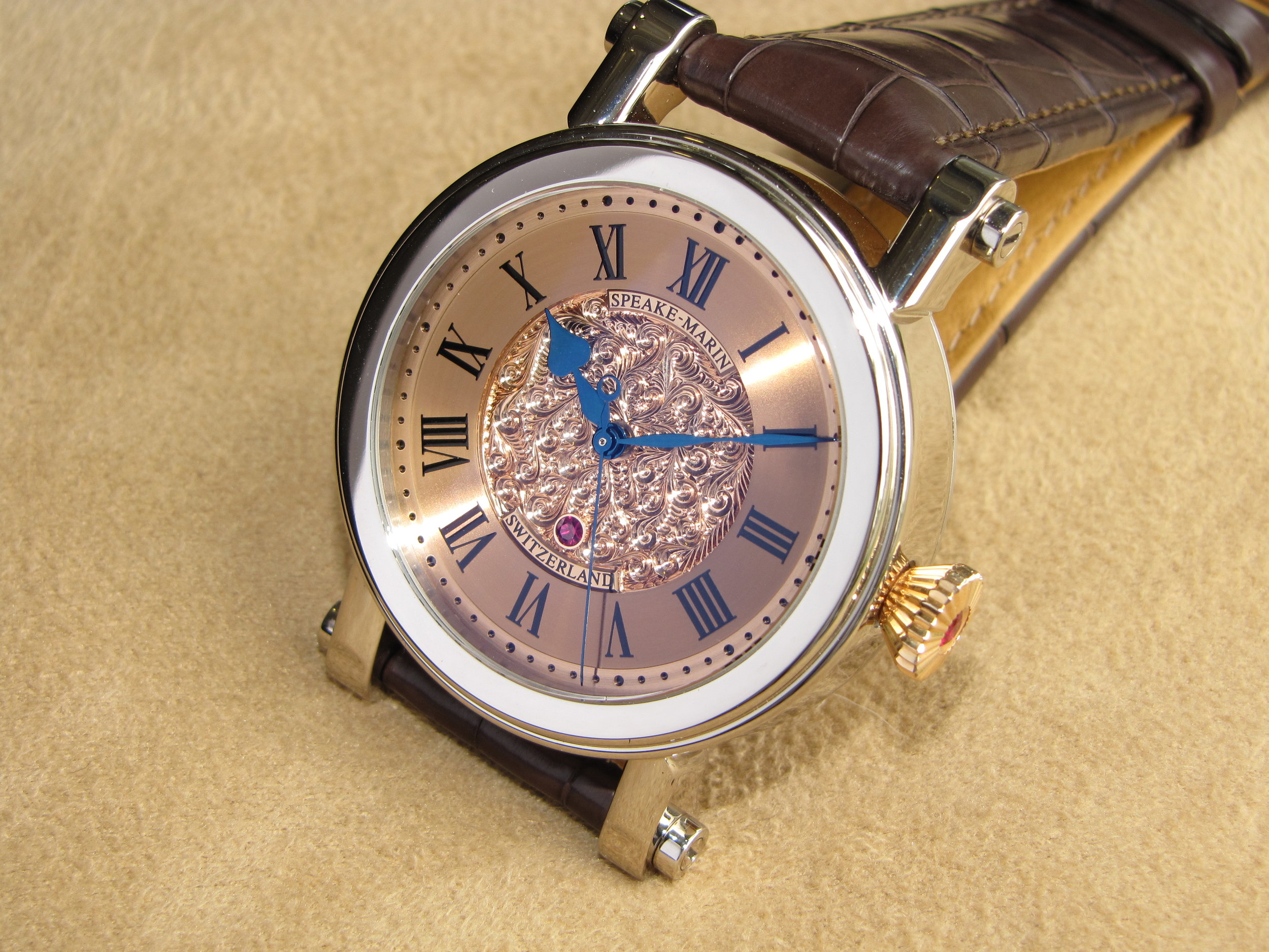 Unique 18k WG Piccadilly engraved dial 42mm