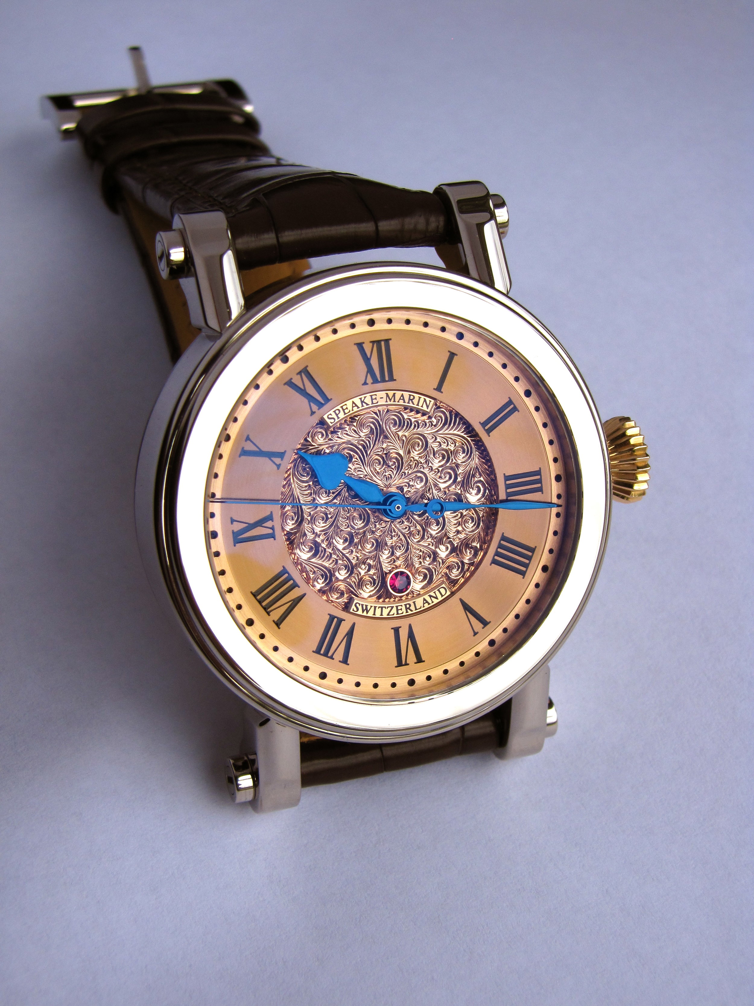 Unique 18k WG Piccadilly engraved dial 42mm