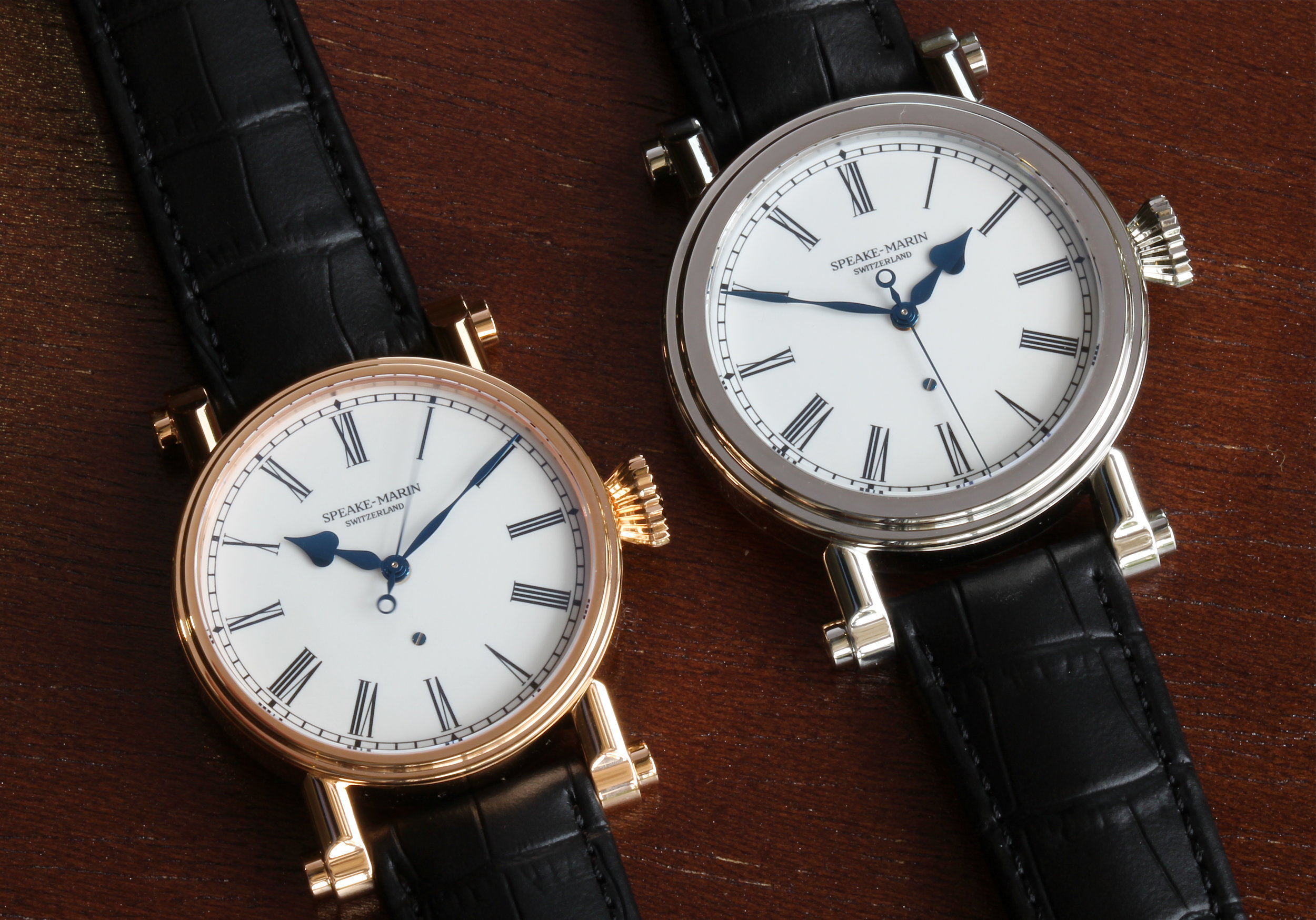A pair of Speake-Marin Piccadilly Resilience models