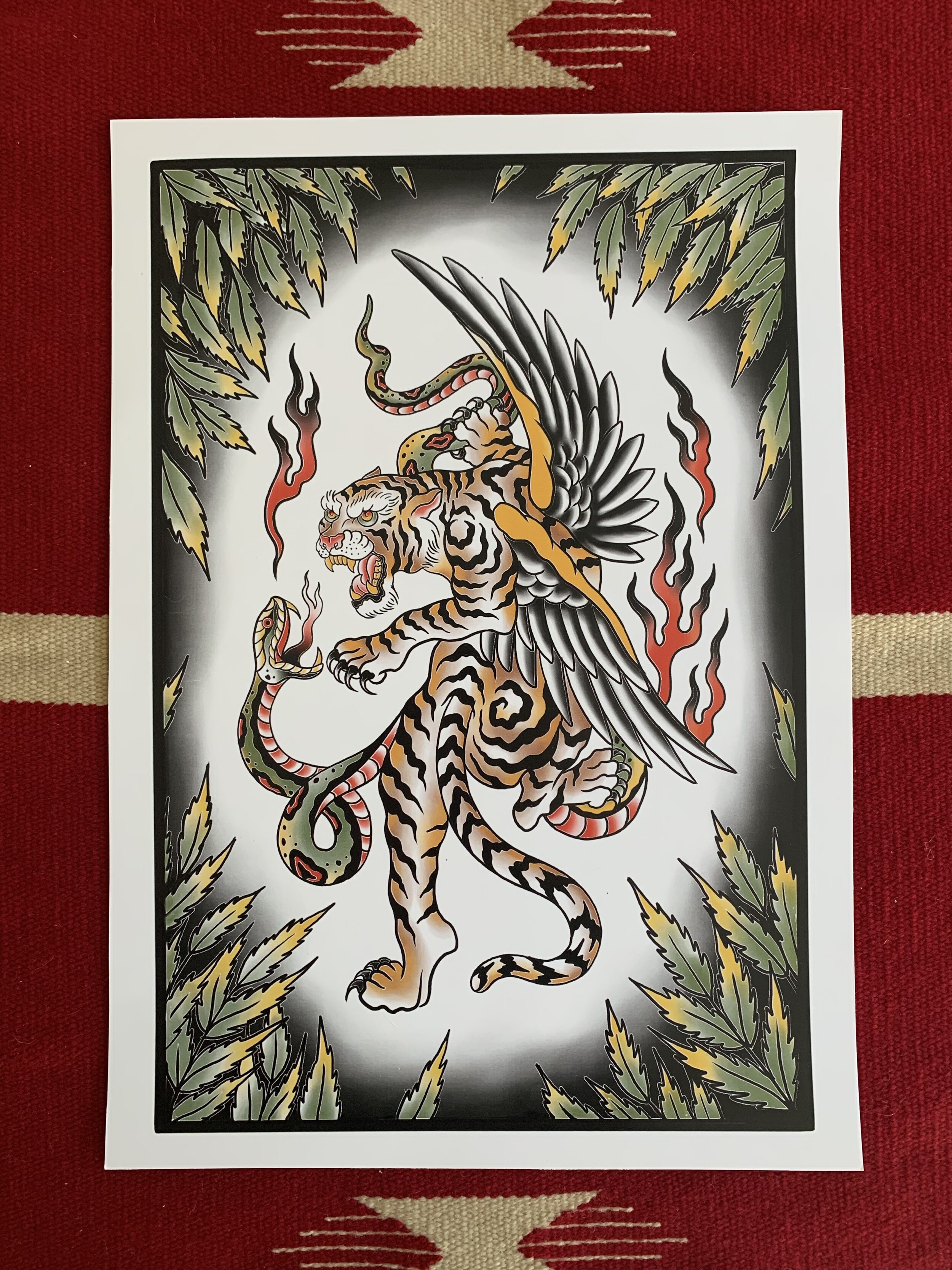 Tiger vs Snake Print