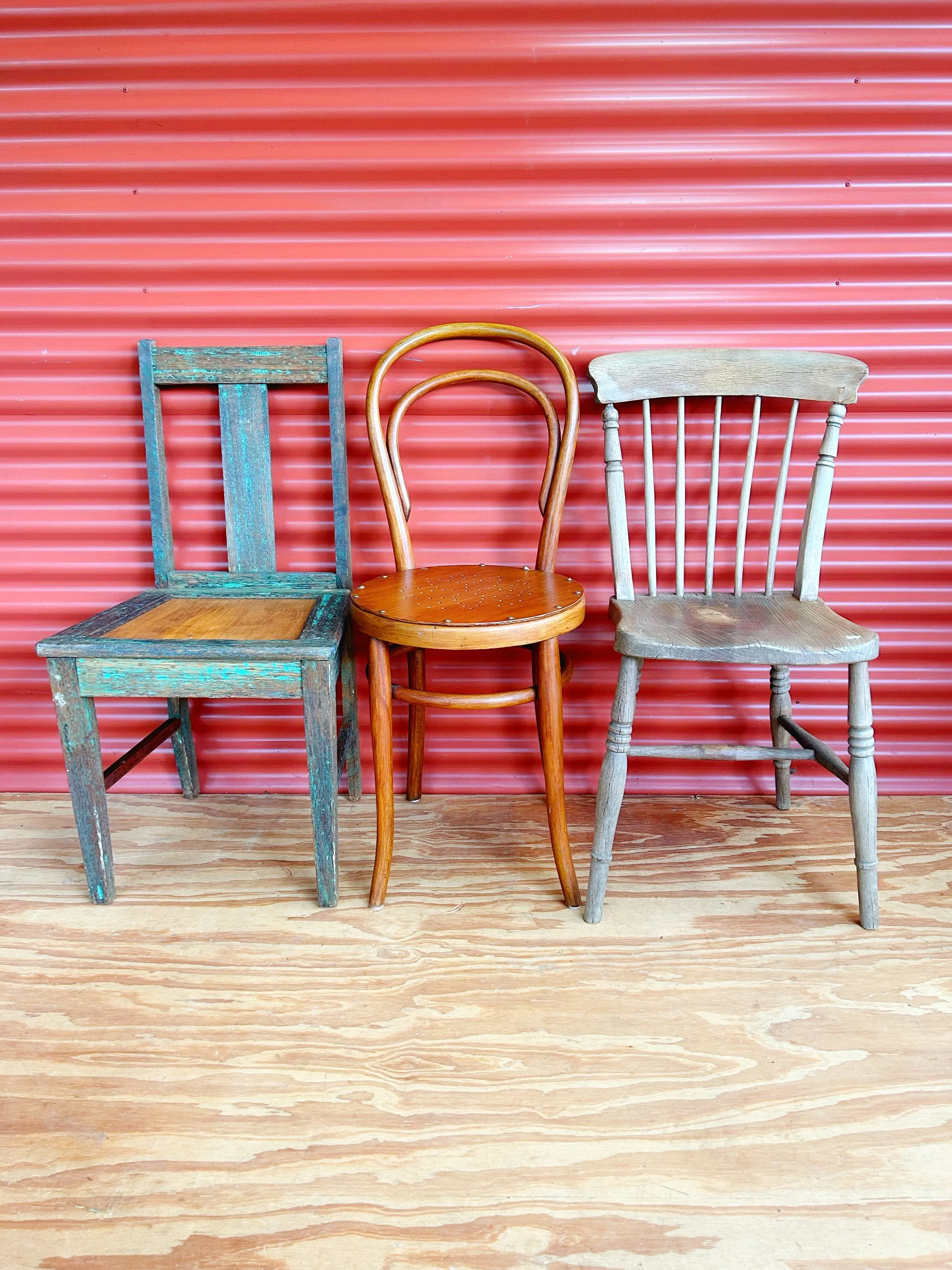 Mismatched Wooden Chairs
