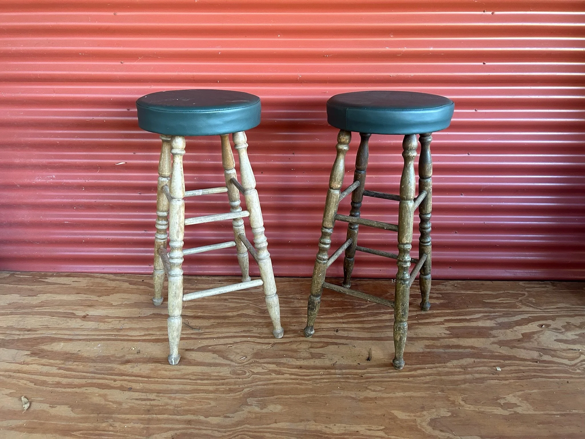 Padded Wooden Stools