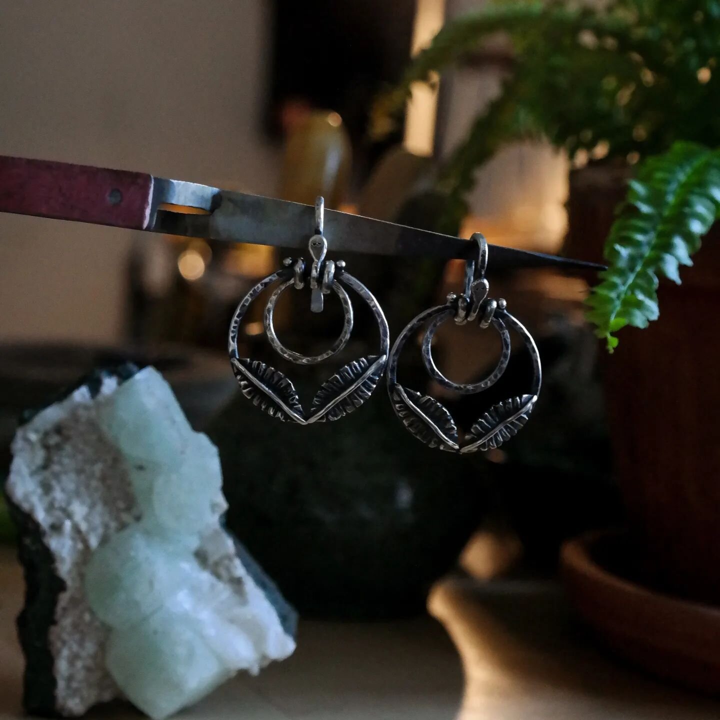 &bull;Ear Weights&bull;
Hand fabricated in sterling silver 
-
Made these for myself for Moon Teas 7th year in business last week 🥰 I don't make much jewelry for myself but in 2018 I started the tradition of treating myself to celebrate. 
2nd slide i
