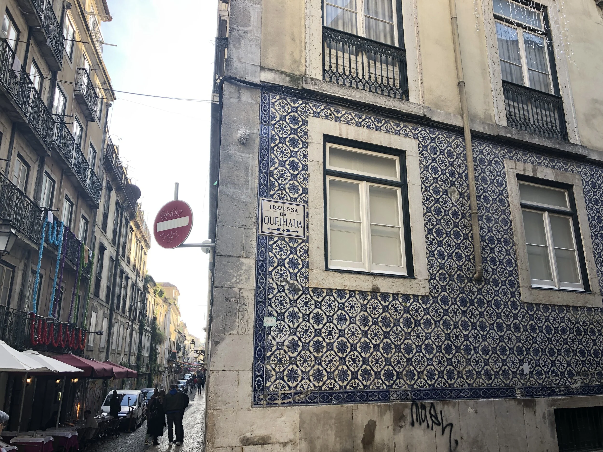 Traditional tile facade in Lisbon