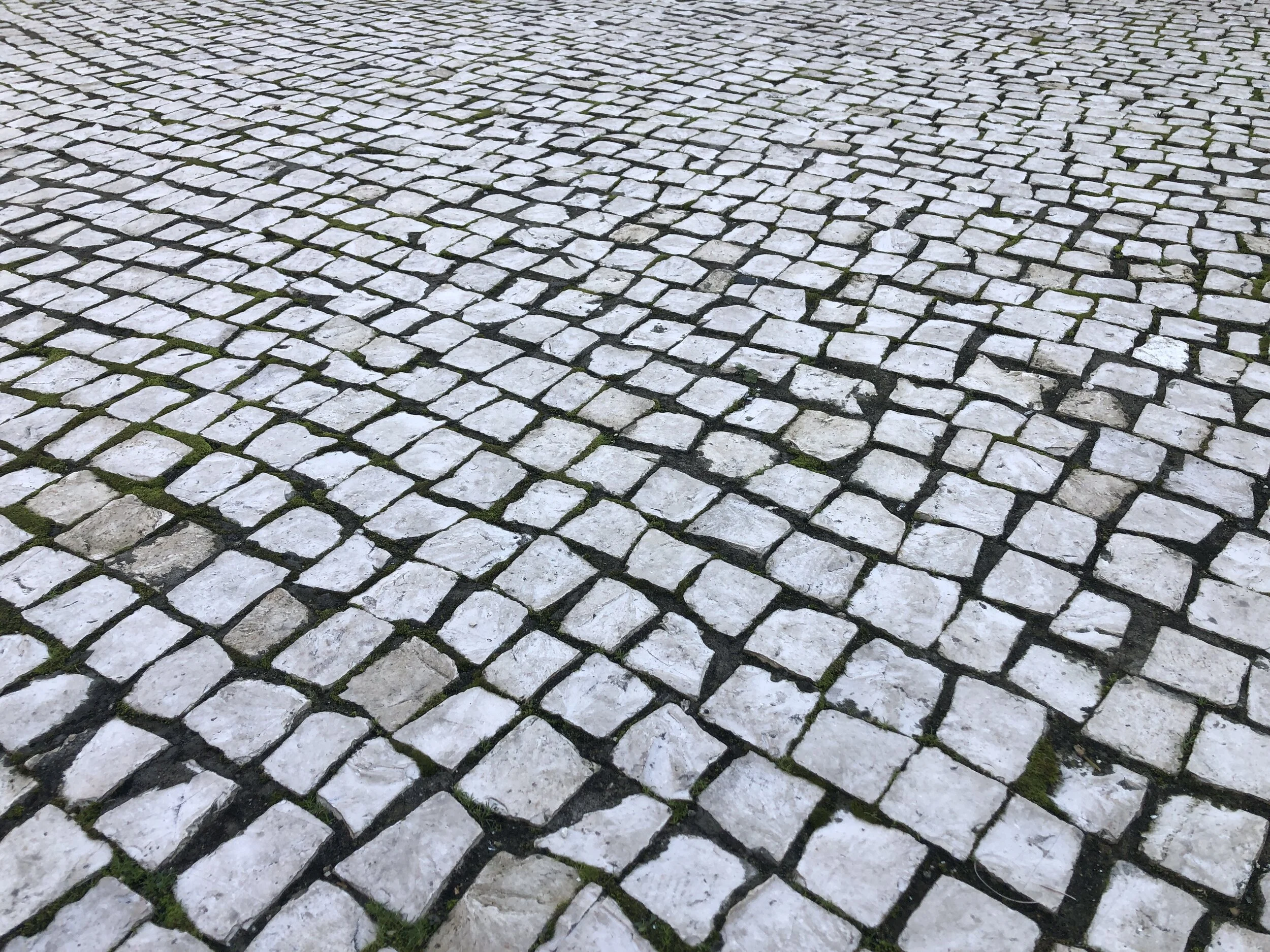 Traditional cobble stone road
