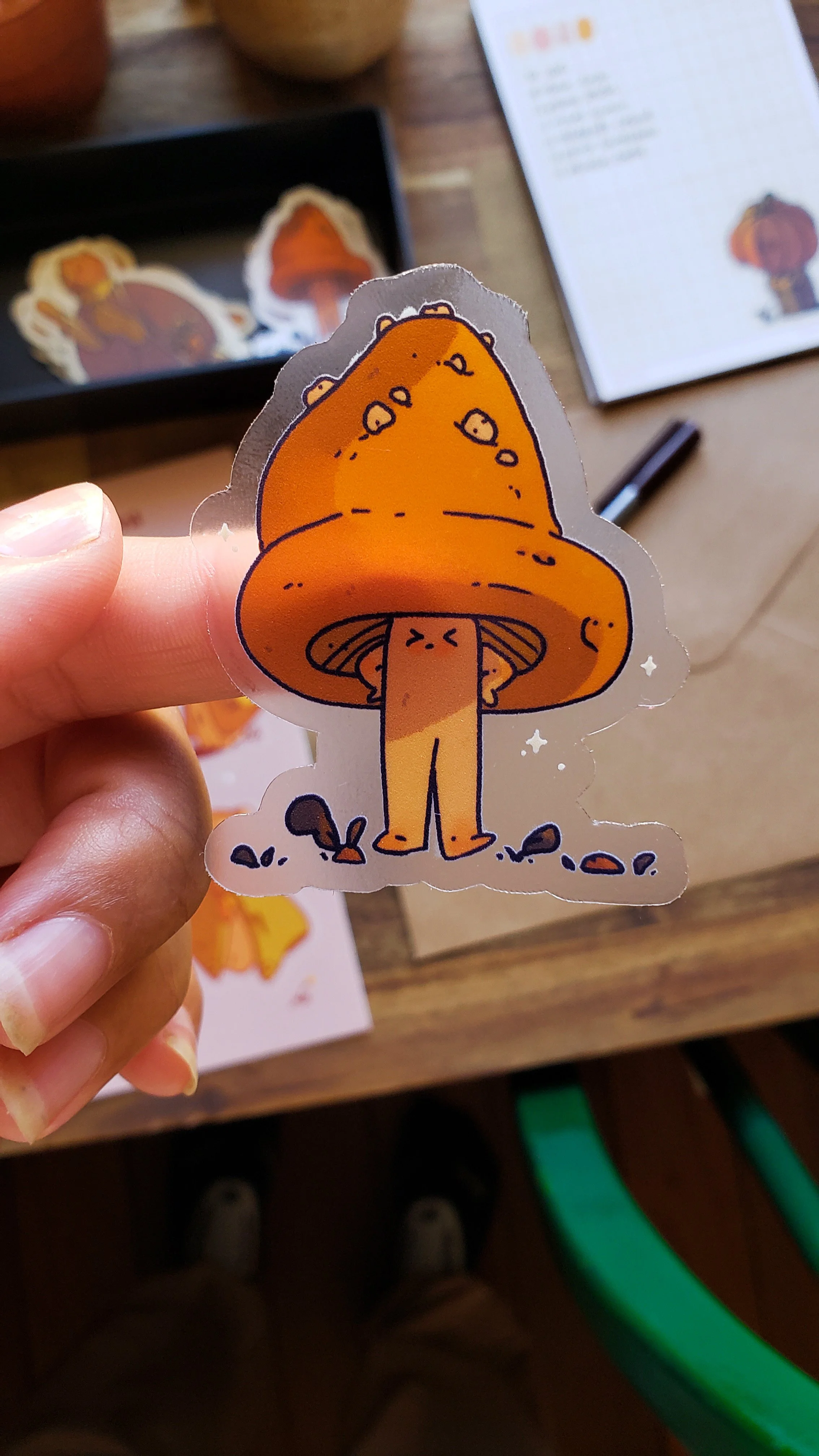 ANGRY MUSHROOM TRANSPARENT STICKER