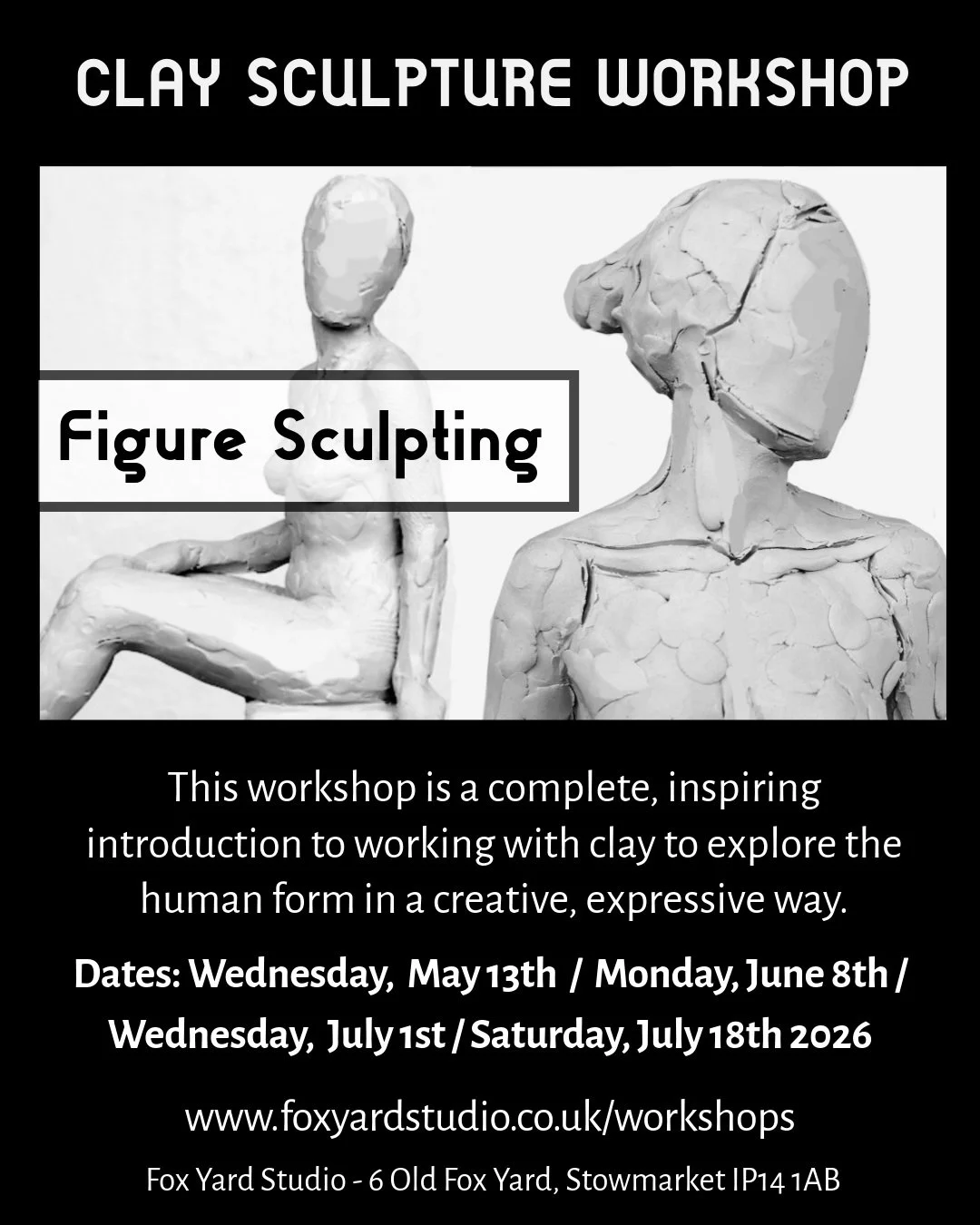 Figure in Clay Workshop / July, Wednesday 1st