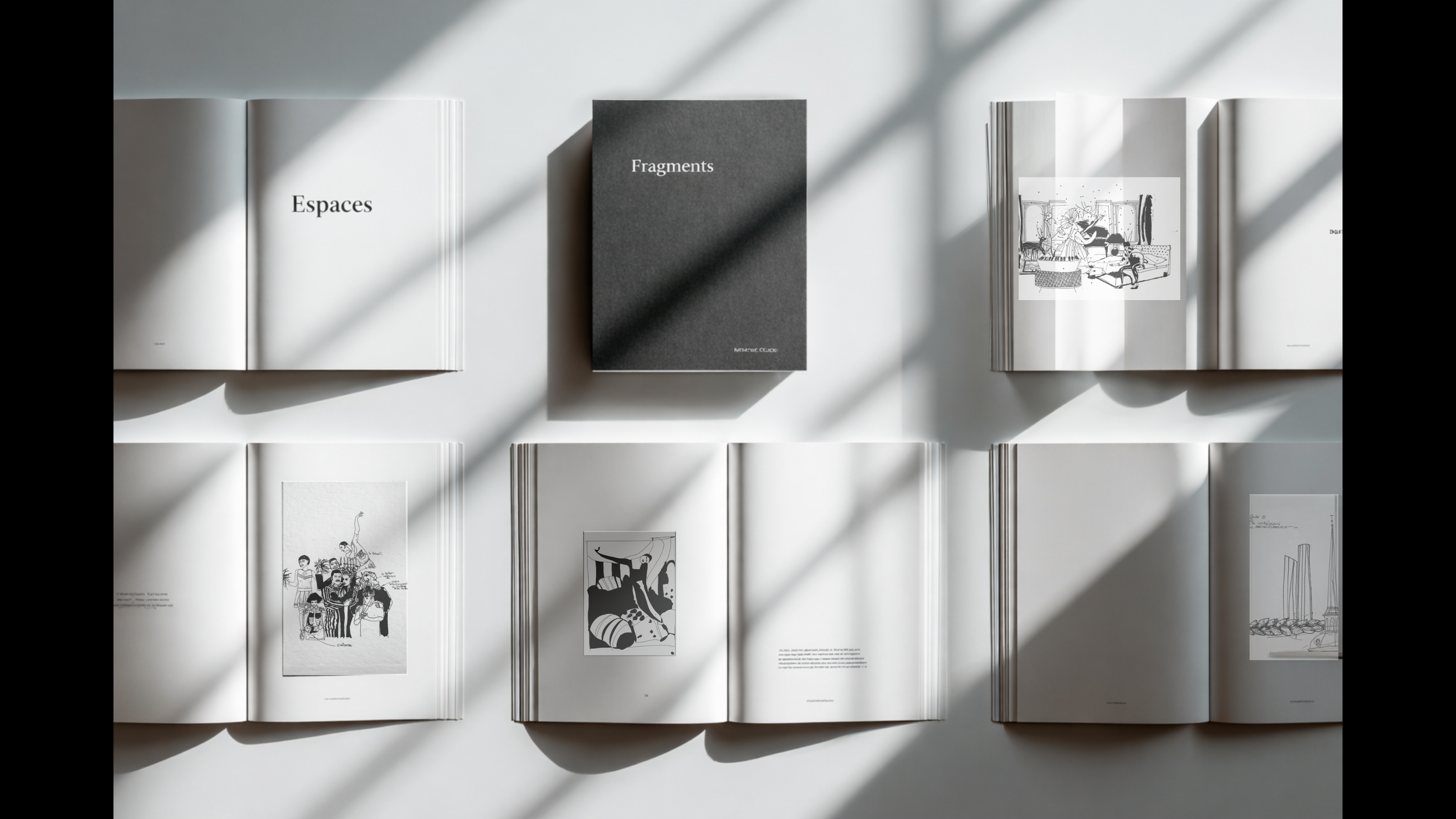 Espace. Fragments. Dessin.