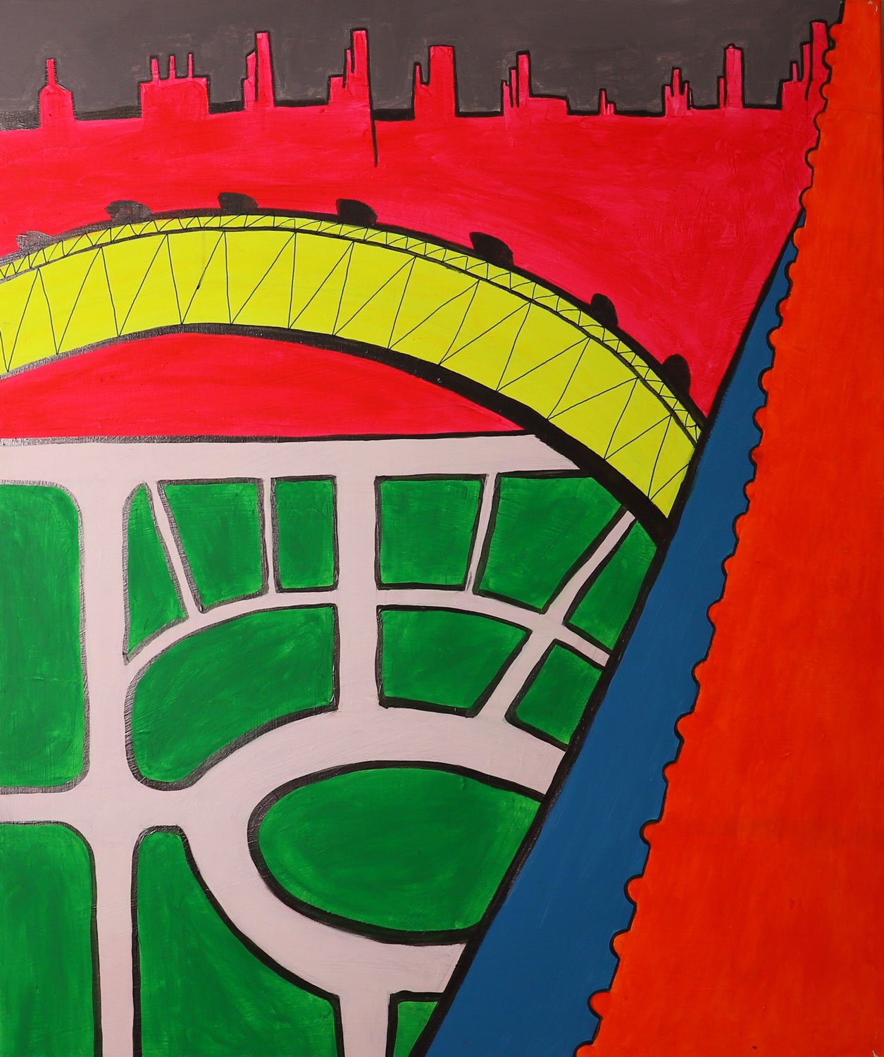 London eye 2019, 120 x 100cm, Acryl on canvas