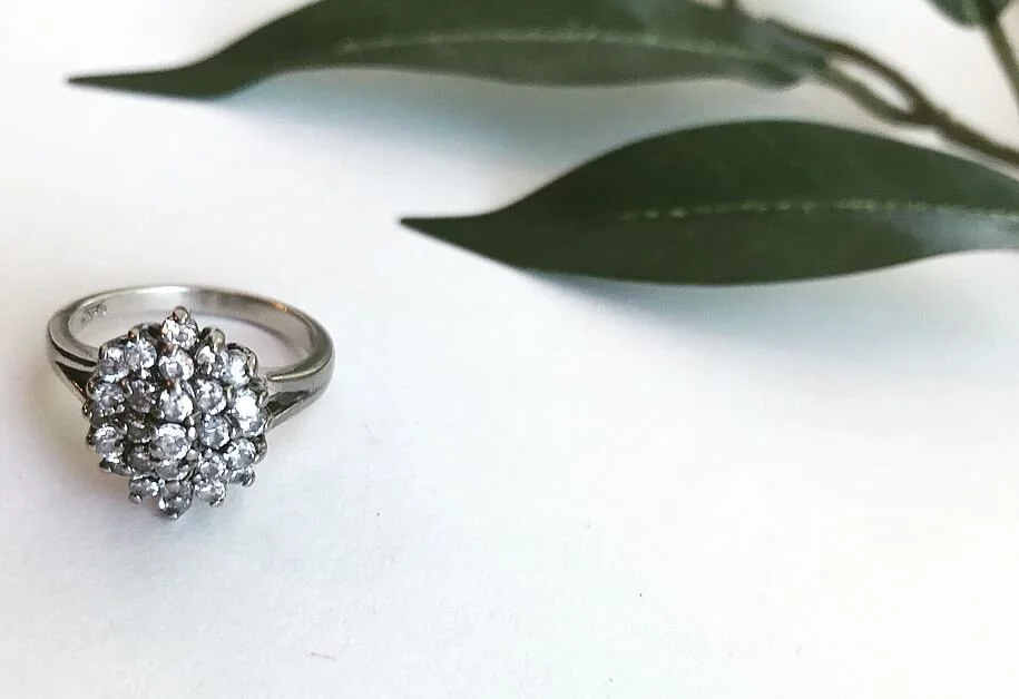 Vintage Cocktail Silver Ring