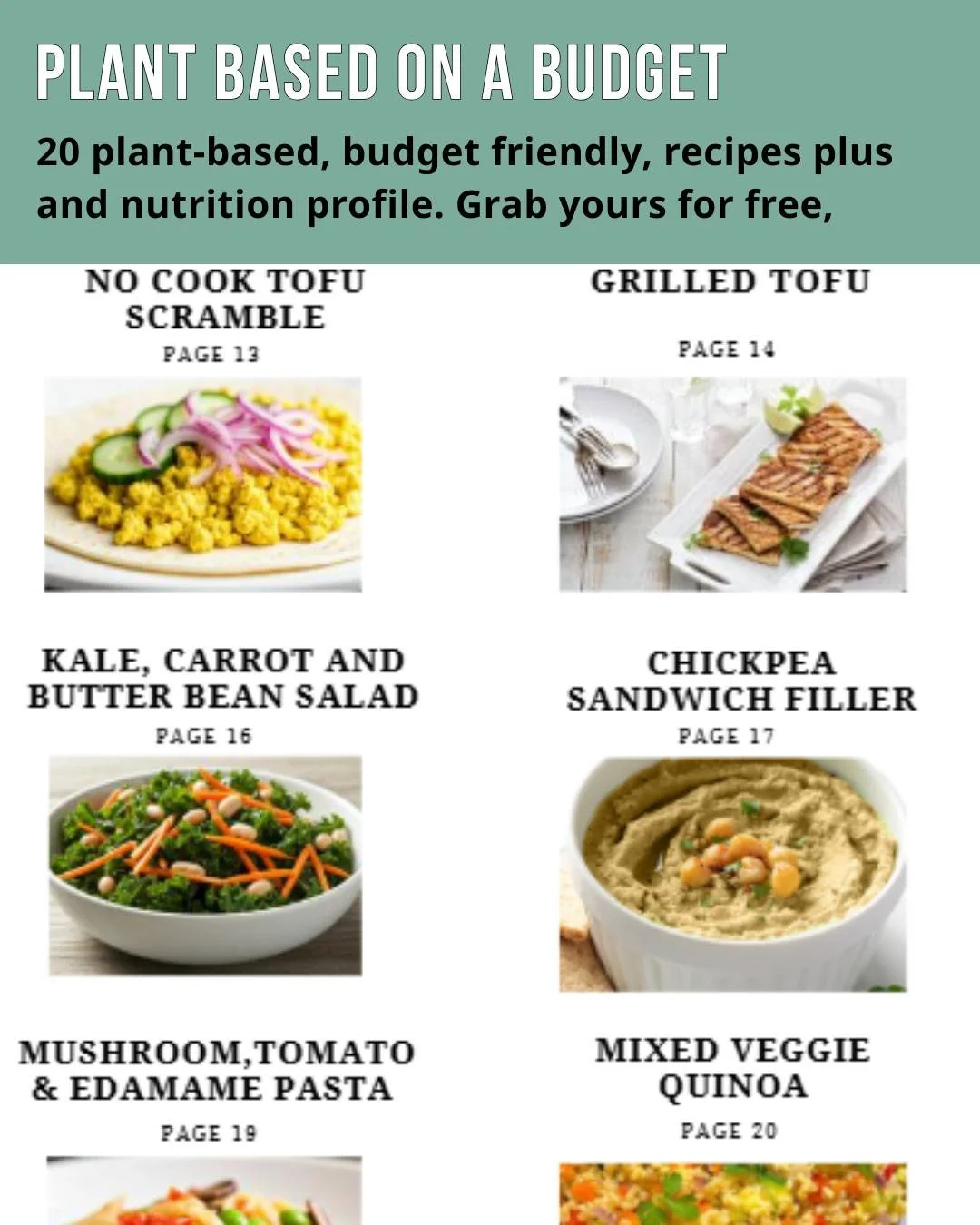 Plant-based meals and celebrations do not have to break the budget and can still be delicious, doable, and nutritious. 
.
Our Plant-Based on a Budget guide includes 20 recipes, their nutrient breakdown, and a working shopping list. 
.
Grab your copy 