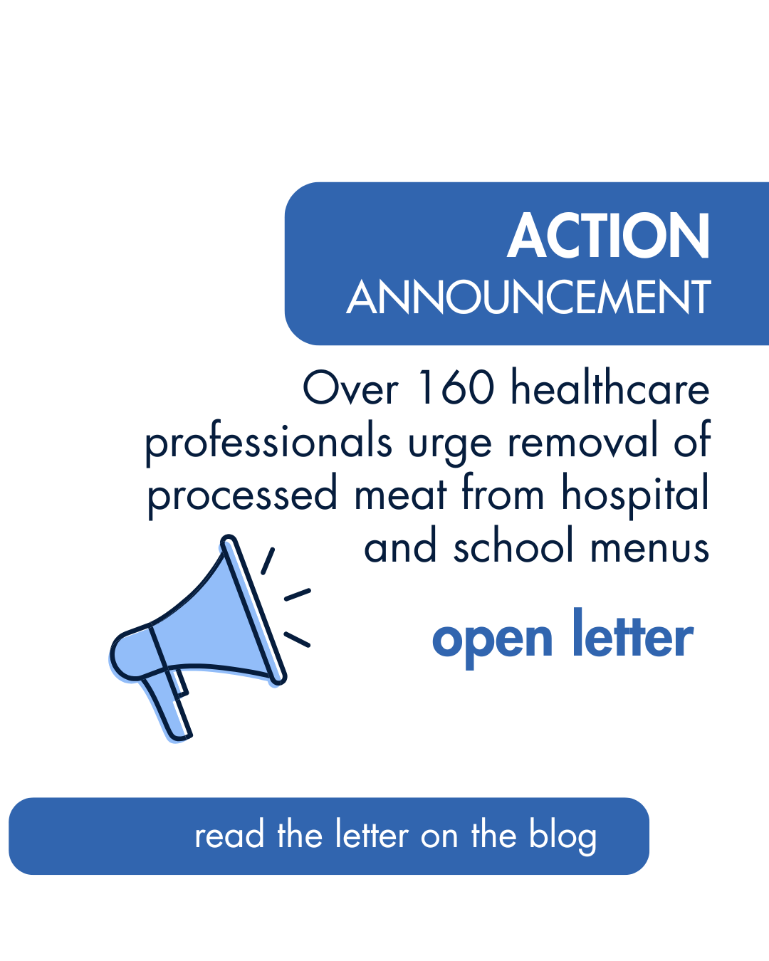 More than 160 healthcare professionals urge removal of processed meats from institutional menus