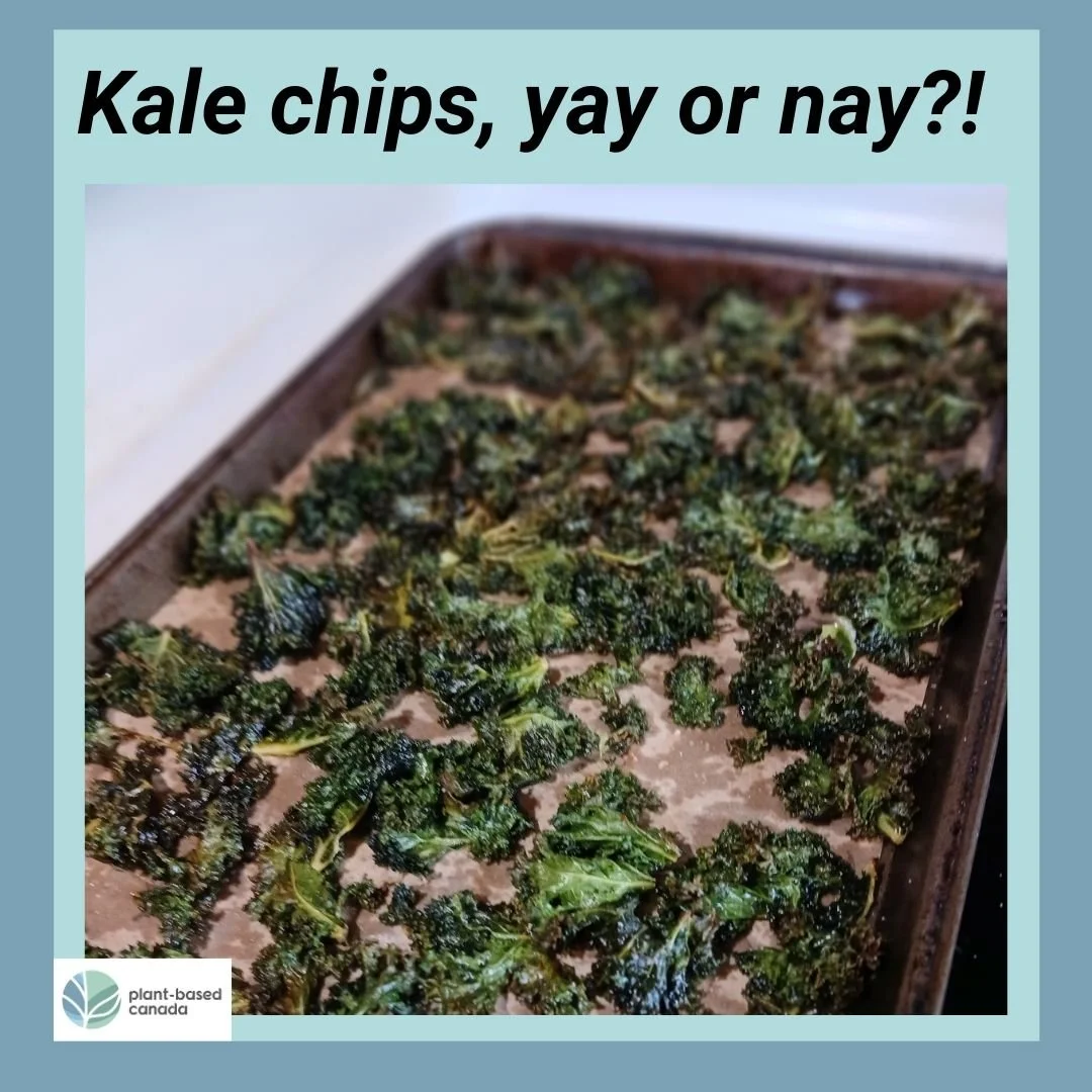 Are you yay or nay on kale chips?
And can you resist eating the whole tray?!?!
.
I got way too much in my veggie delivery so I thought I might as well try making some. 
Totally changed my feelings &ndash; now I am in the yay and whole tray camp!
.
So