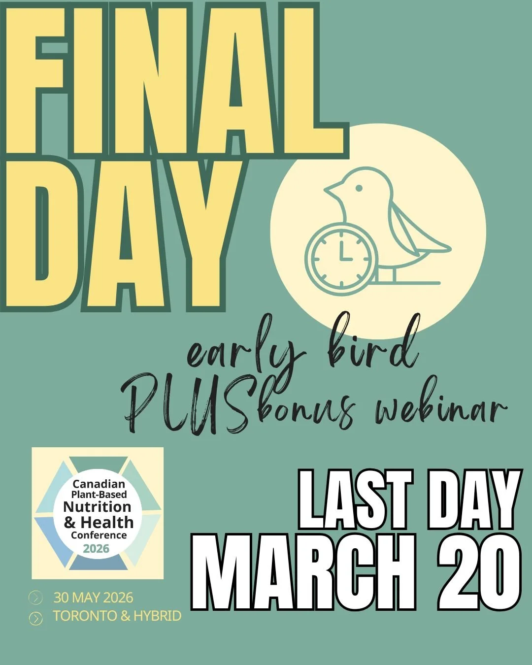Today&rsquo;s the day &ndash; FINAL Day for Early Bird pricing and the bonus webinar.
.
Bring on the spring by getting your tickets before midnight pacific time: https://my.linkpod.site/2026-Conference
.
AND get access to our amazing bonus webinar wi