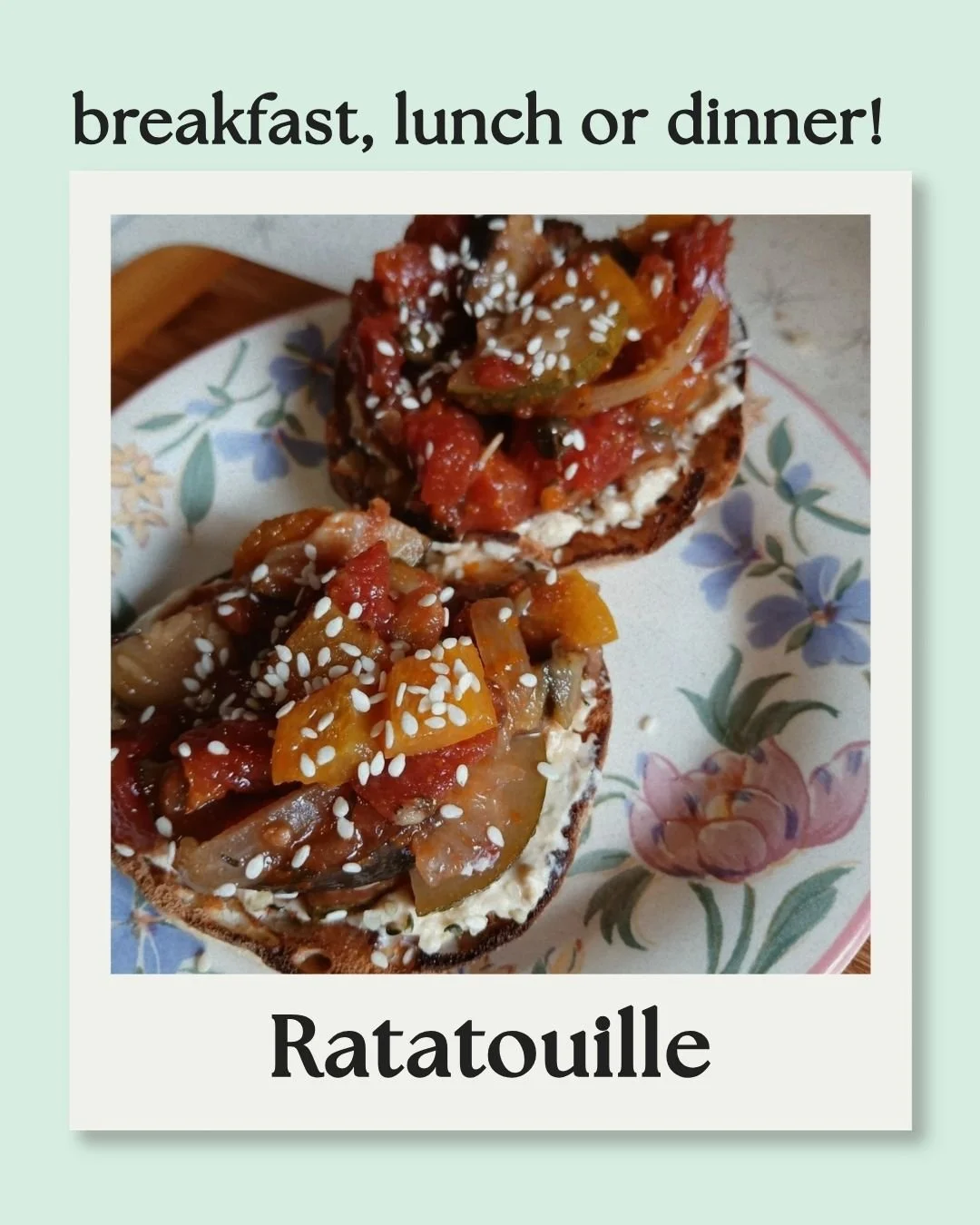 A whole foods meal.
Quick and easy to make.
Makes a lot of leftovers.
Can be eaten for breakfast, lunch or dinner!
.
Ratatouille, yum.
.
Just a few easy ingredients:
&bull; eggplant
&bull; zucchini
&bull; sweet red pepper
&bull; onion
&bull; diced to