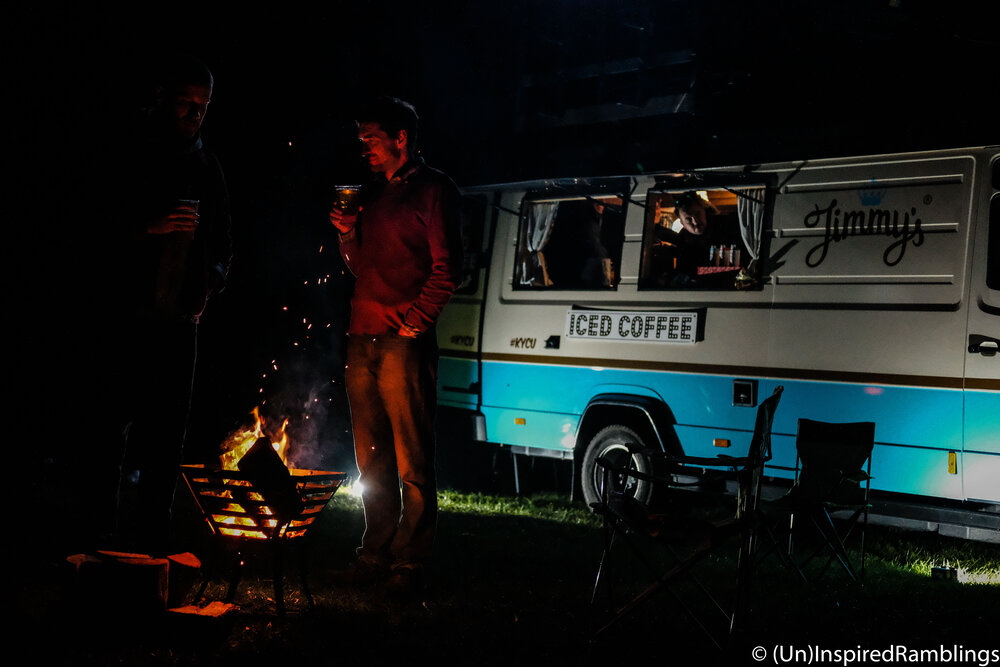 Brother In The Wild 2017 Festival The New Forest Evening Jimmys Iced Coffee Fire Pit Sparks