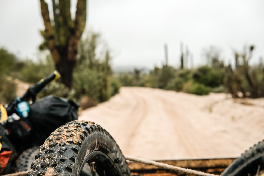 Bikepacking Baja Divide Mexico Desert Hitching Ride in Pickup