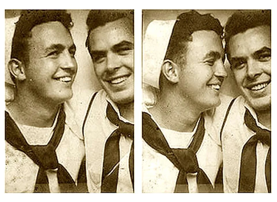 unknown soldiers in photobooth mid 1940s wwiimemorialfriendsorg - Museum Educator_0.jpg