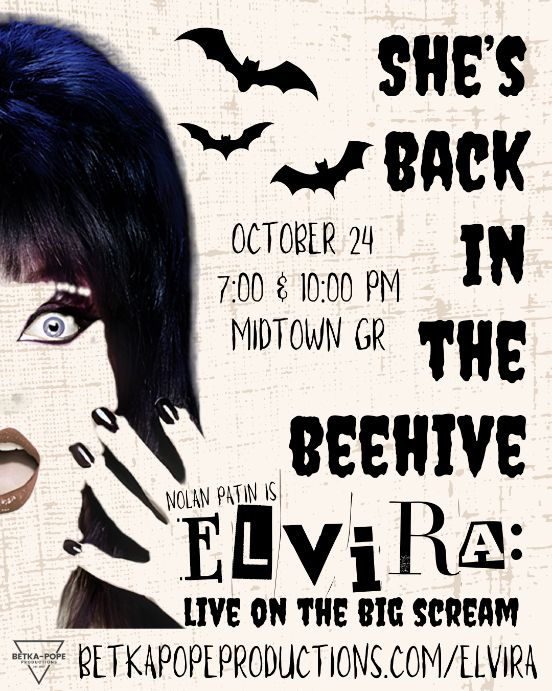 Elvira: Live On The Big Scream! (10:00 PM Show)