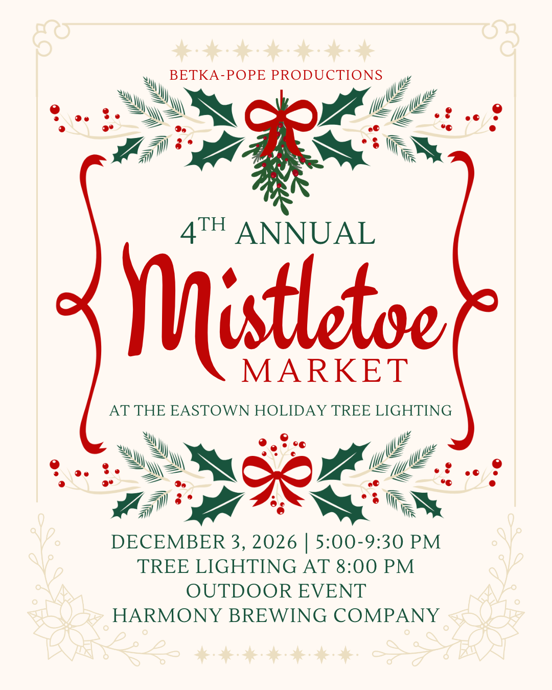 4th Annual Mistletoe Market at the Eastown Holiday Tree Lighting Event