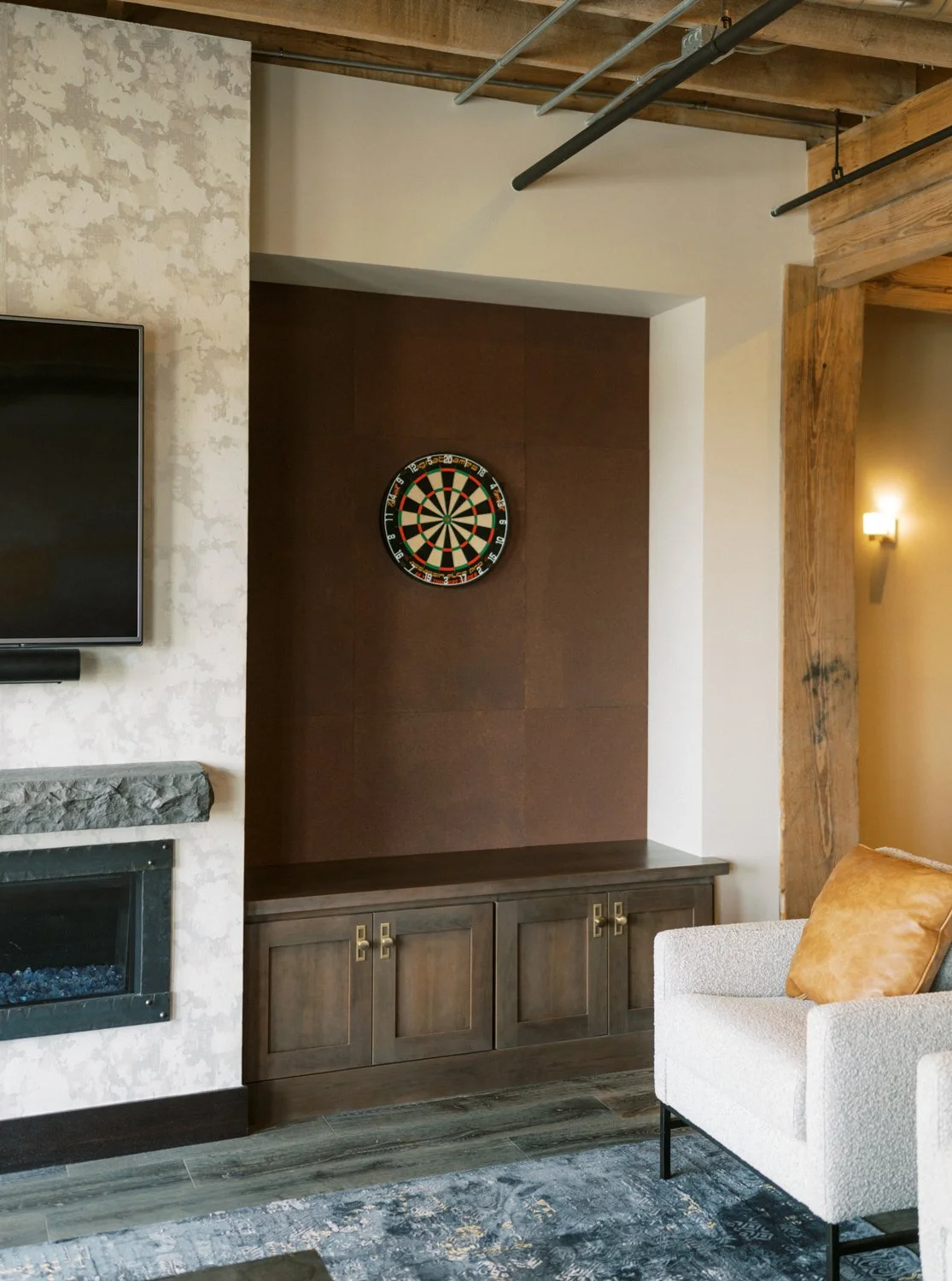 View of A Burst of Colorful Patterns Revived This Industrial Brooklyn Apartment