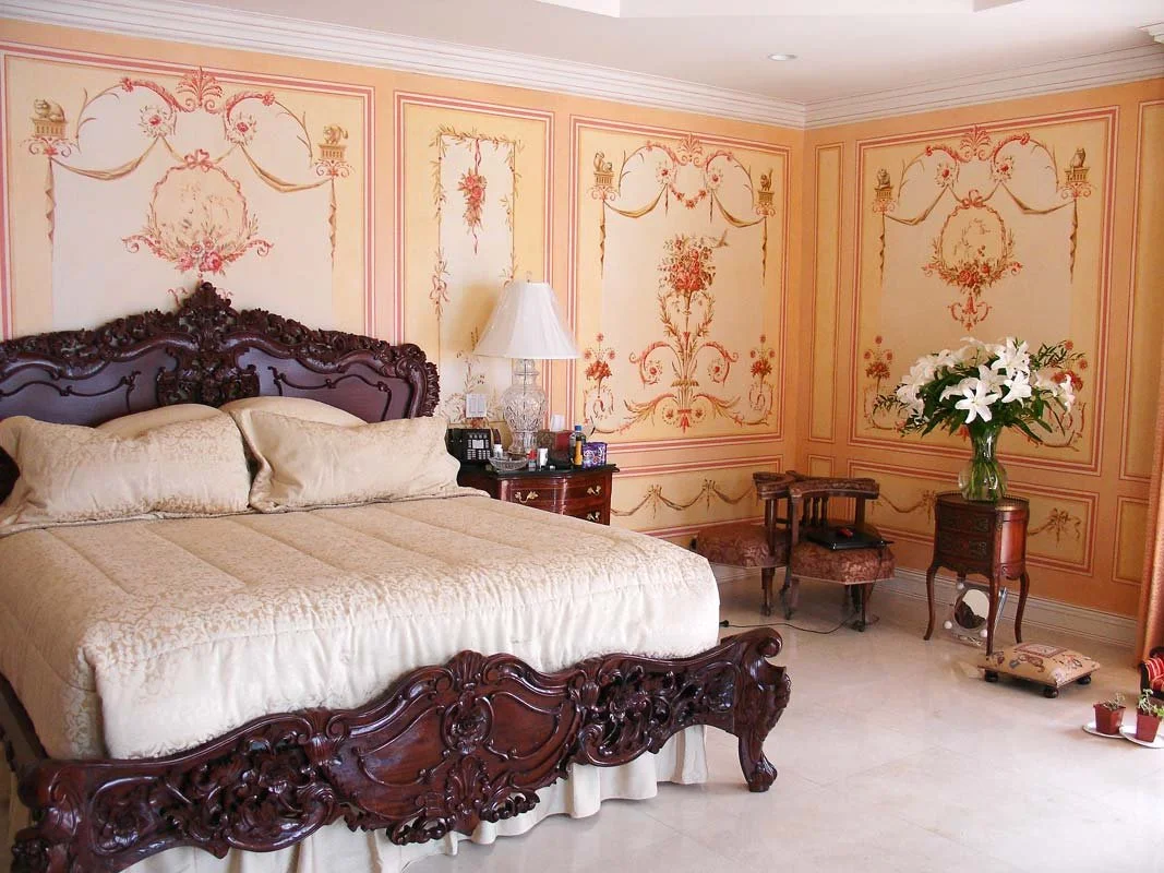 French Bedroom Wall Mural by Henriett Michel