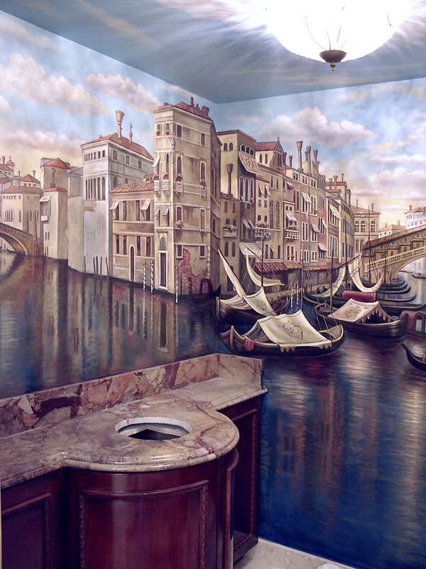 Venice Bathroom Wall Mural by Henriett Michel