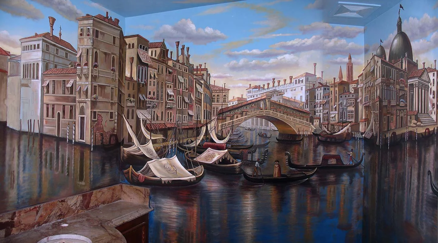 Venice Bathroom Wall Mural by Henriett Michel