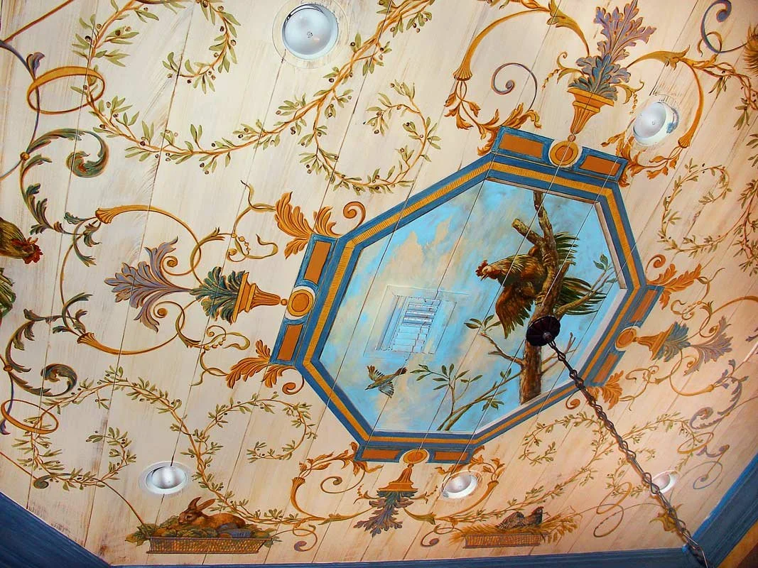 French Kitchen Ceiling Faux Wood by Henriett Michel